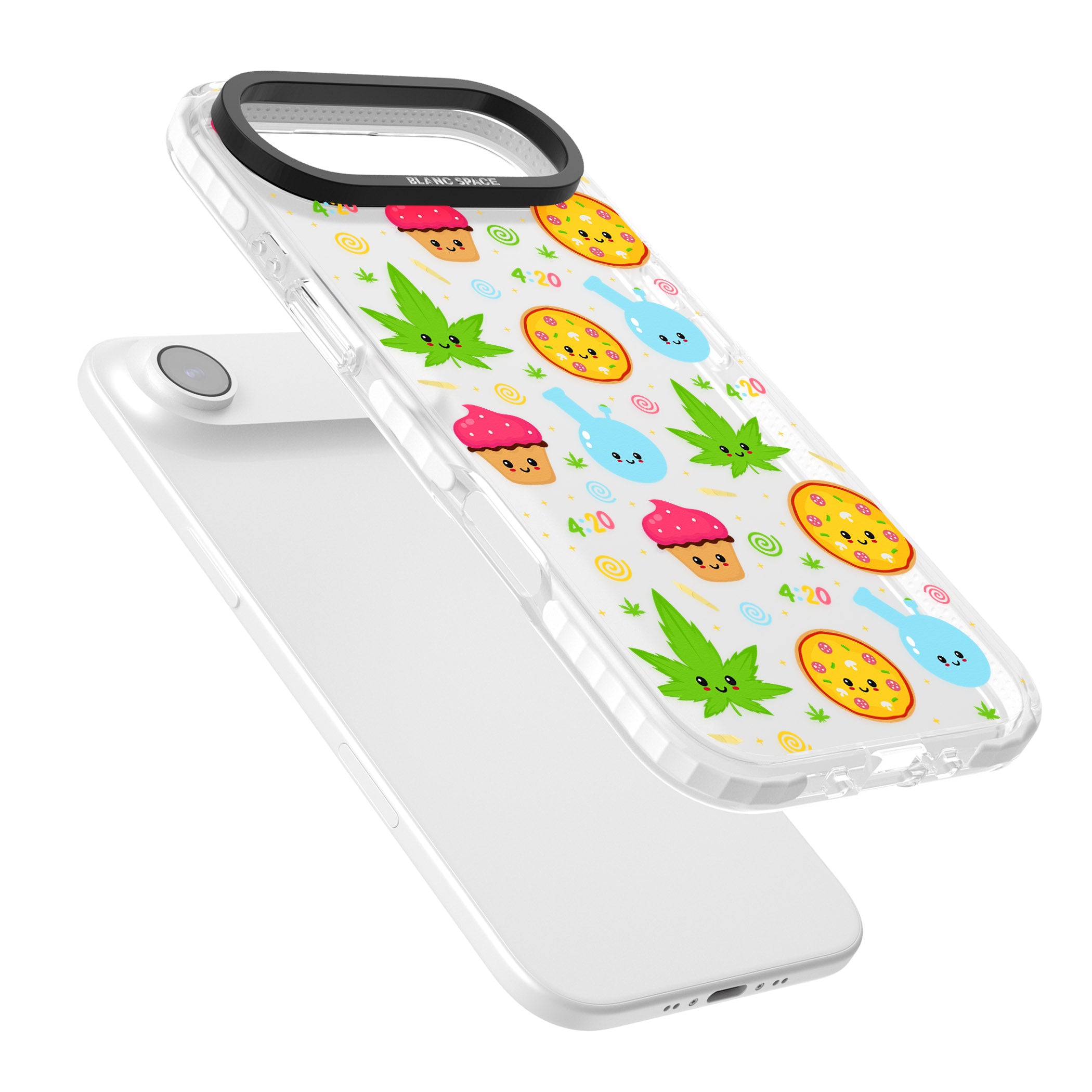 Kawaii Weed Pattern iPhone 17 Air Impact Clear Phone Case Colours