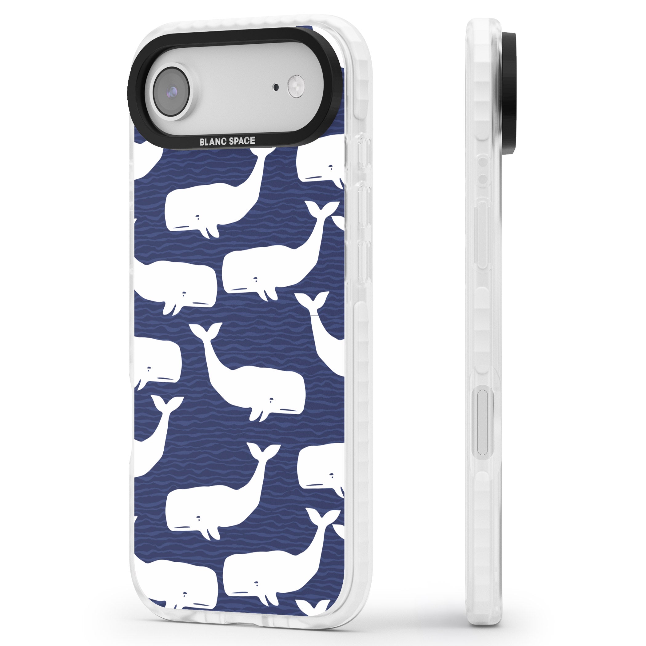 Whale Dreams iPhone 17 Air Impact Clear Phone Case Side Profile