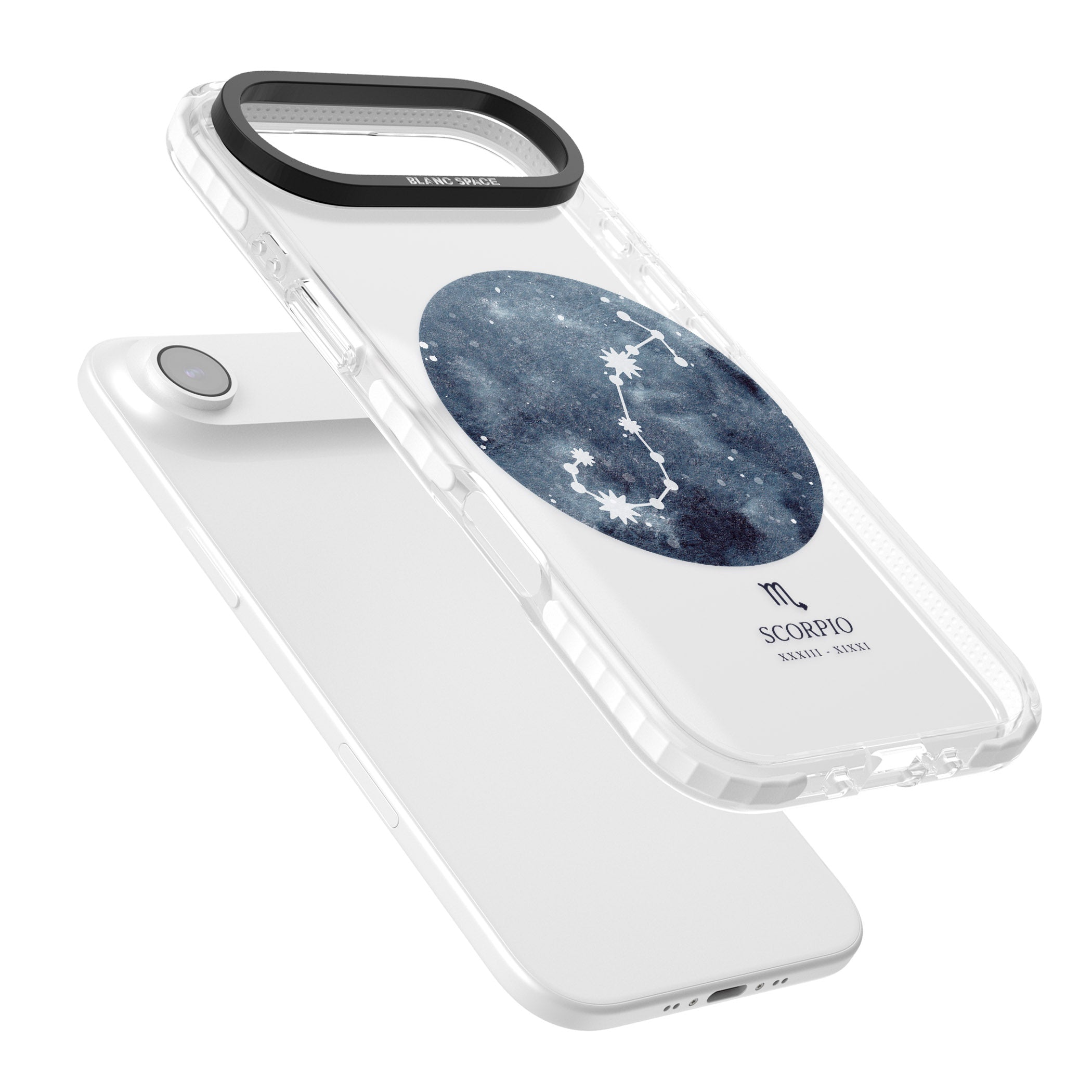 Scorpio Zodiac Blue iPhone 17 Air Impact Clear Phone Case Colours