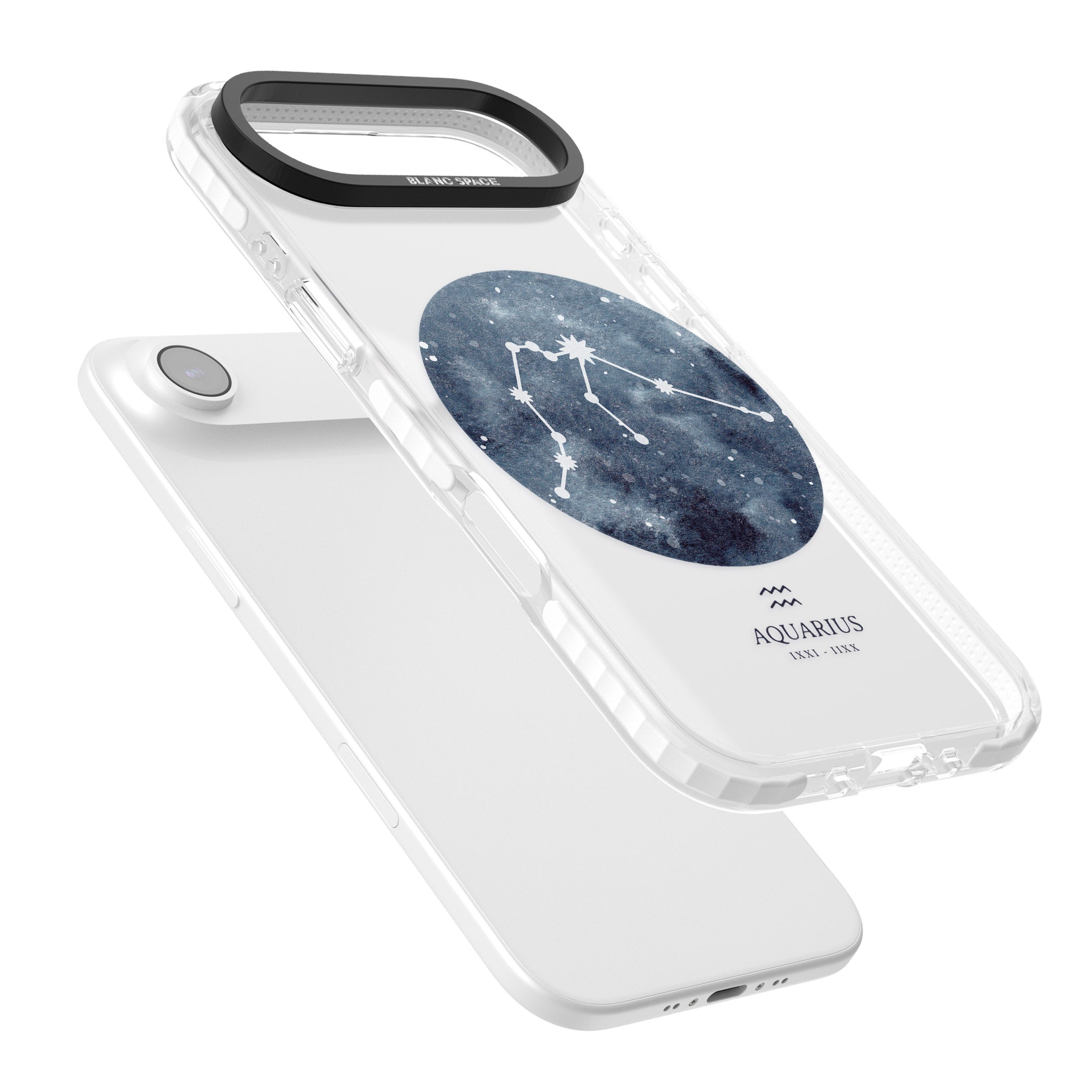 Aquarius Zodiac Blue iPhone 17 Air Impact Clear Phone Case Colours