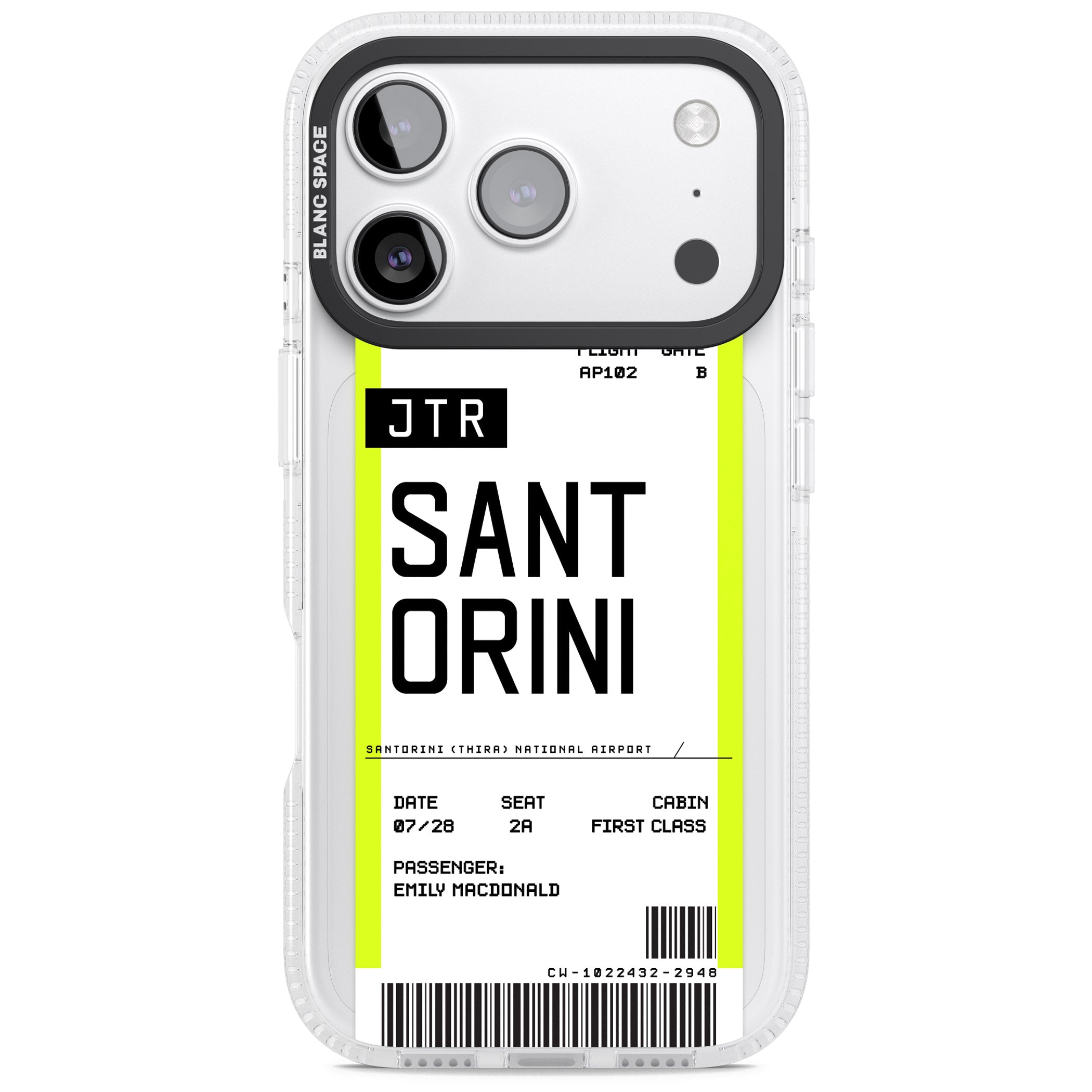 Personalised Santorini Boarding Pass