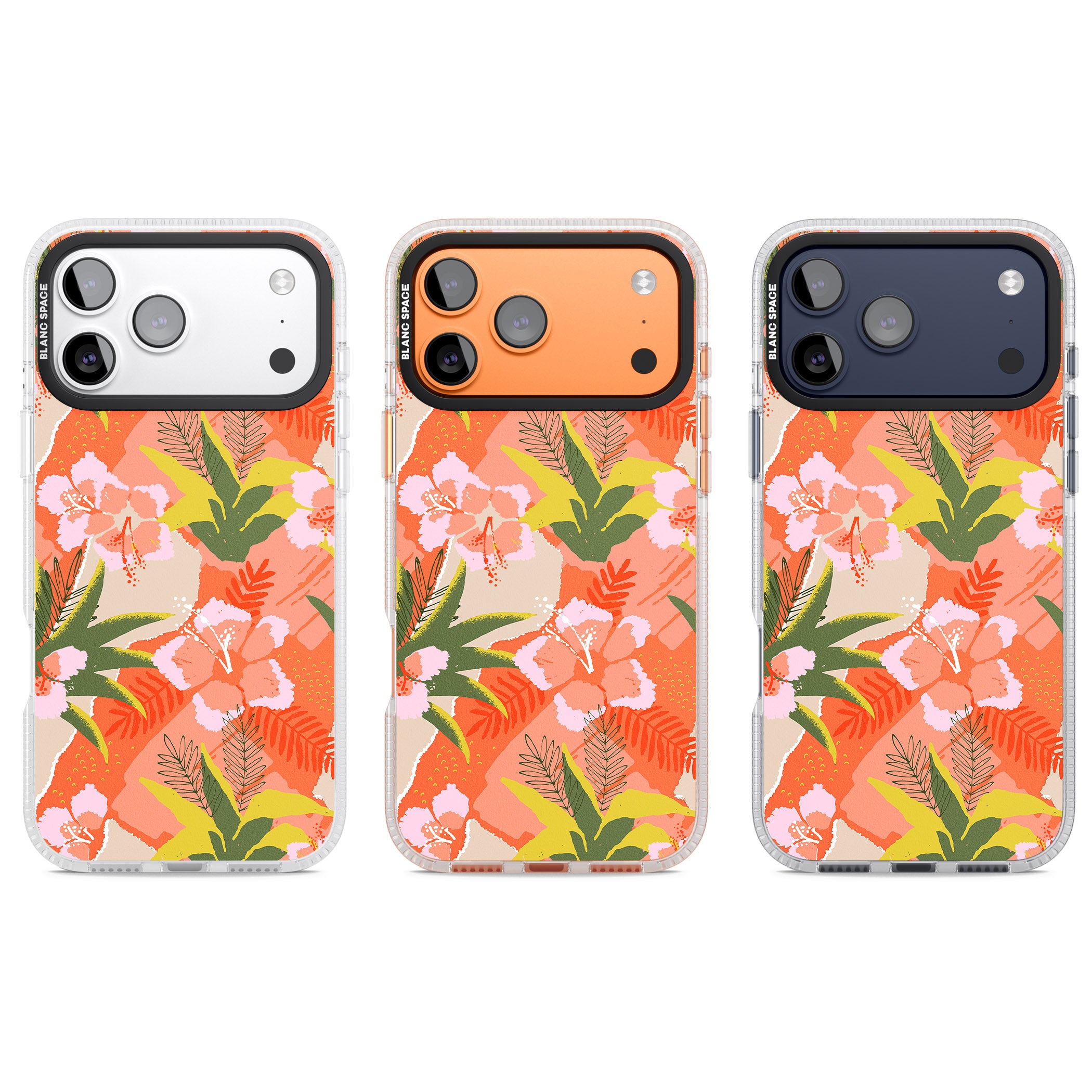 Hawaiian Flowers Abstract Pattern iPhone 17 Pro Impact Air Clear Phone Case APT Impact Protection