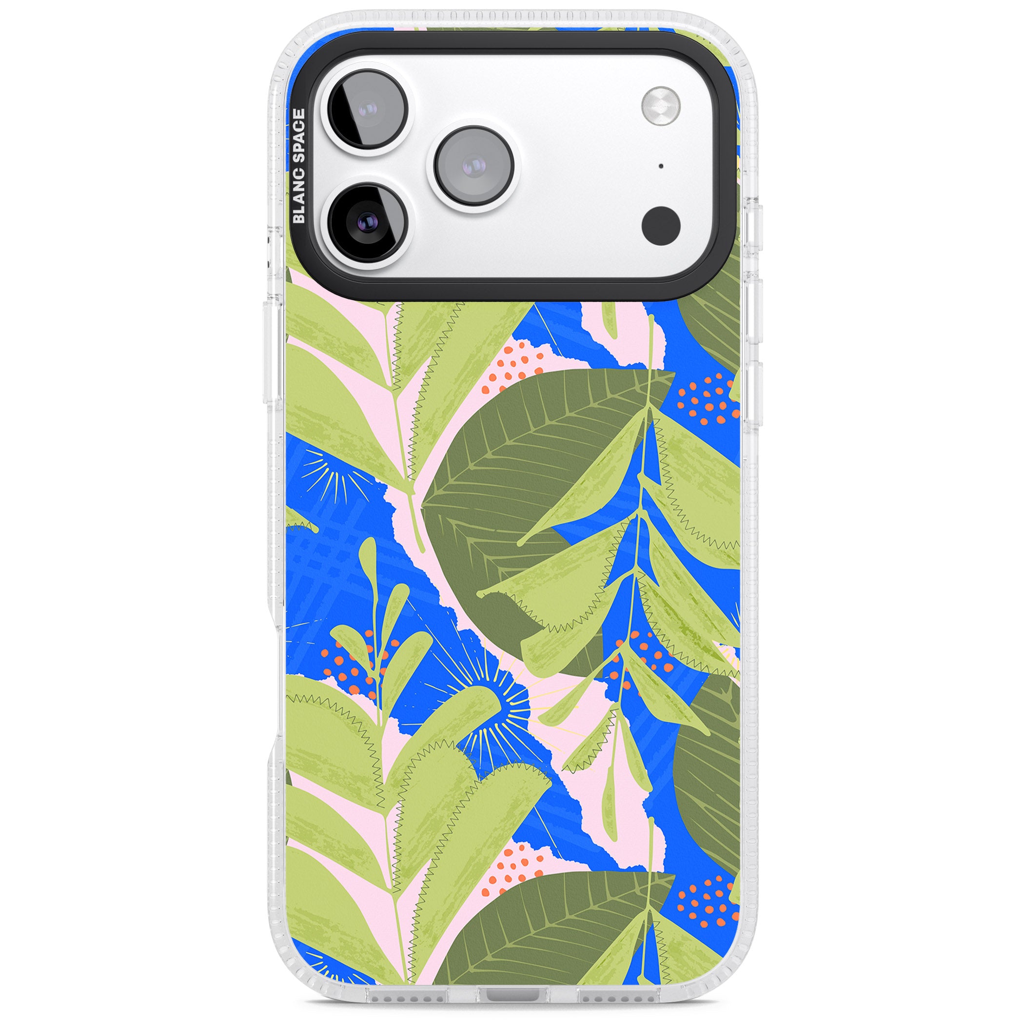 Fern Leaves Abstract Pattern iPhone 17 Pro Impact Air Clear Phone Case