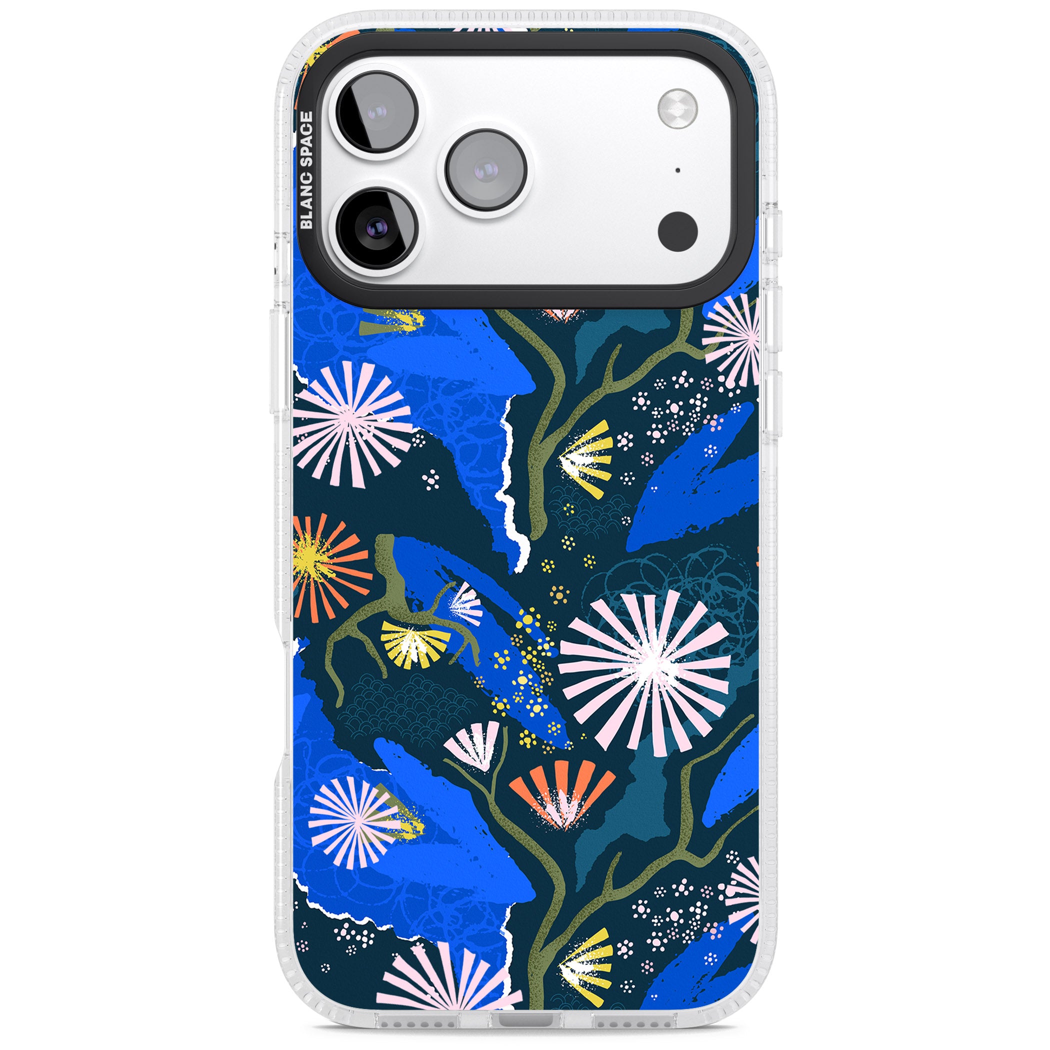 Dark Botanicals Abstract Pattern iPhone 17 Pro Impact Air Clear Phone Case