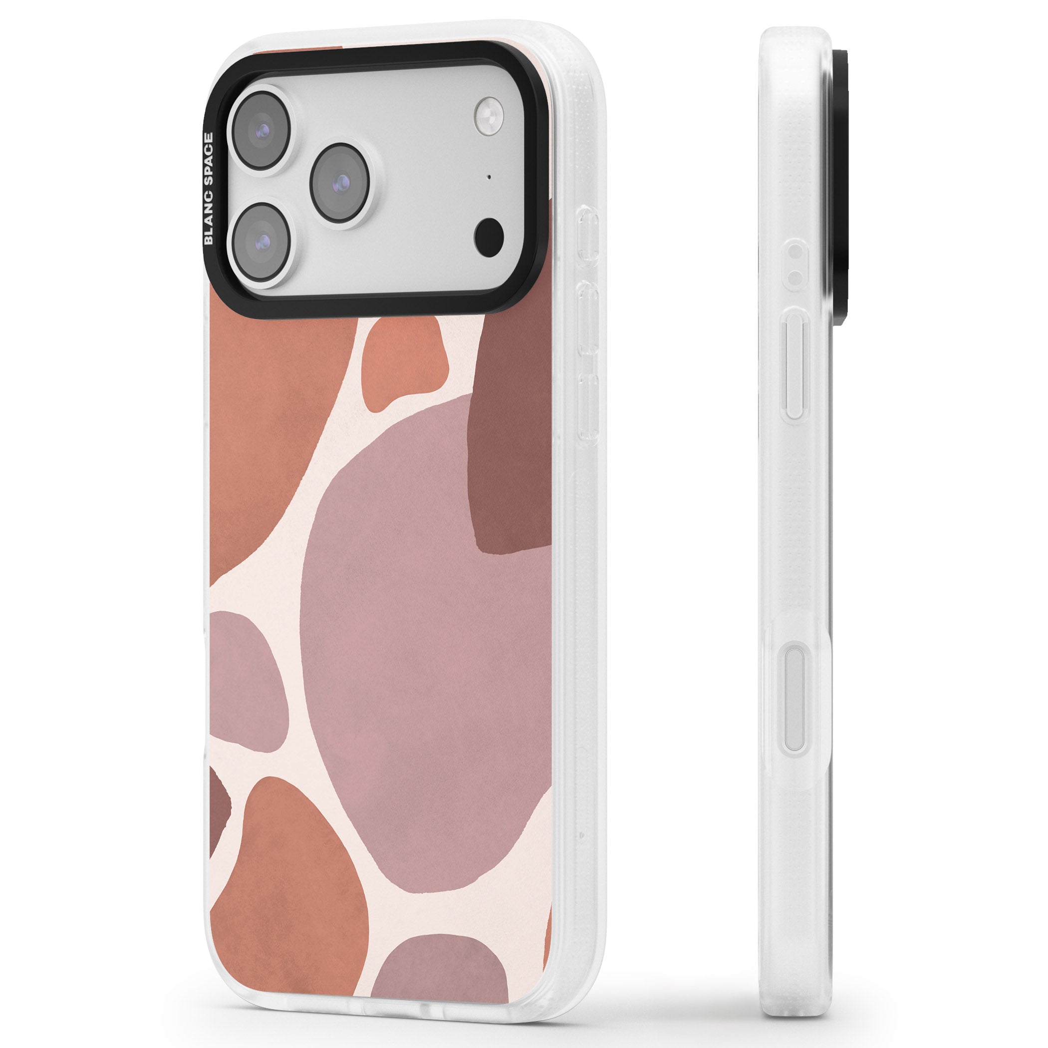 Terra Abstract iPhone 17 Pro Impact Air Clear Phone Case Side Profile