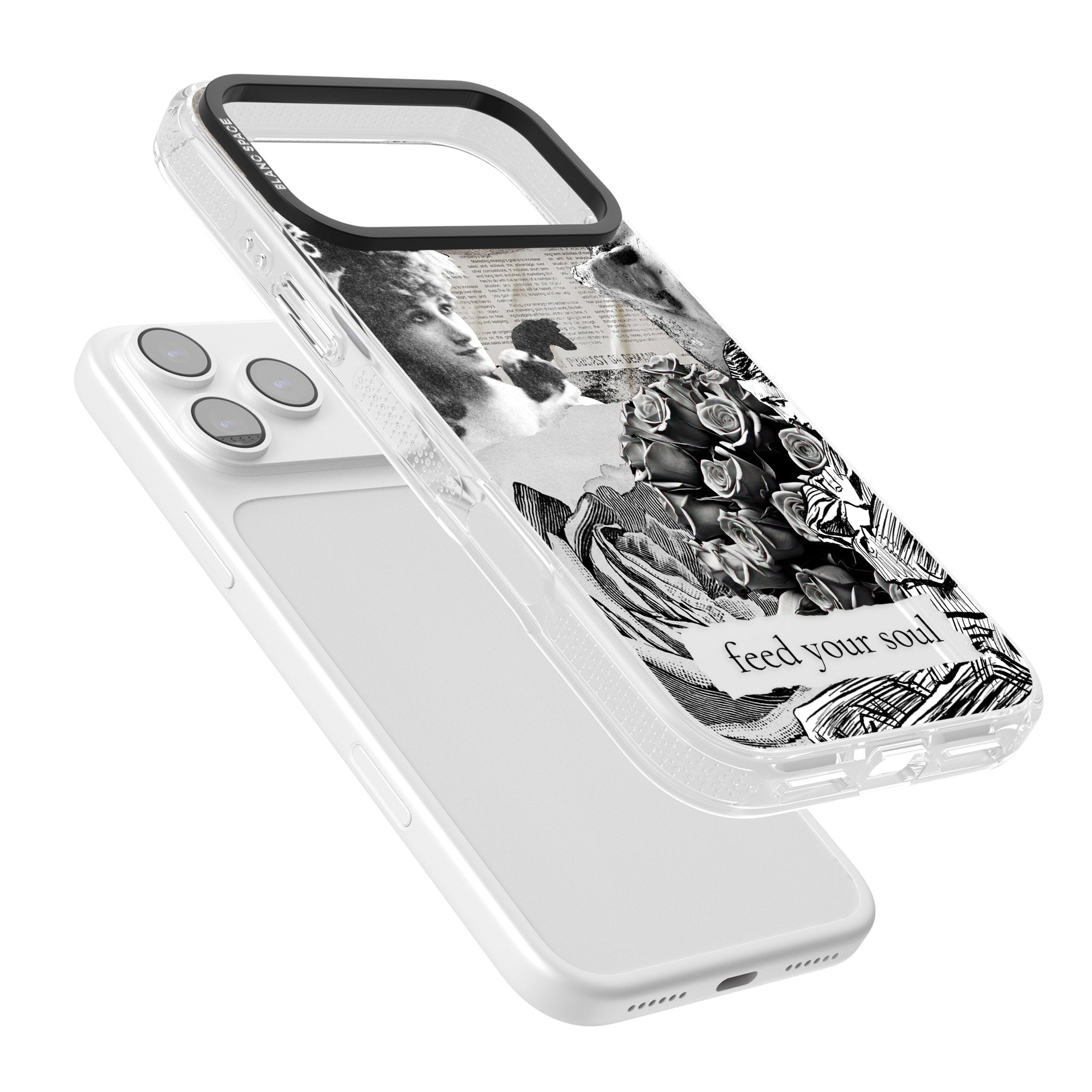 Feed Your Soul iPhone 17 Pro Impact Air Clear Phone Case Colours