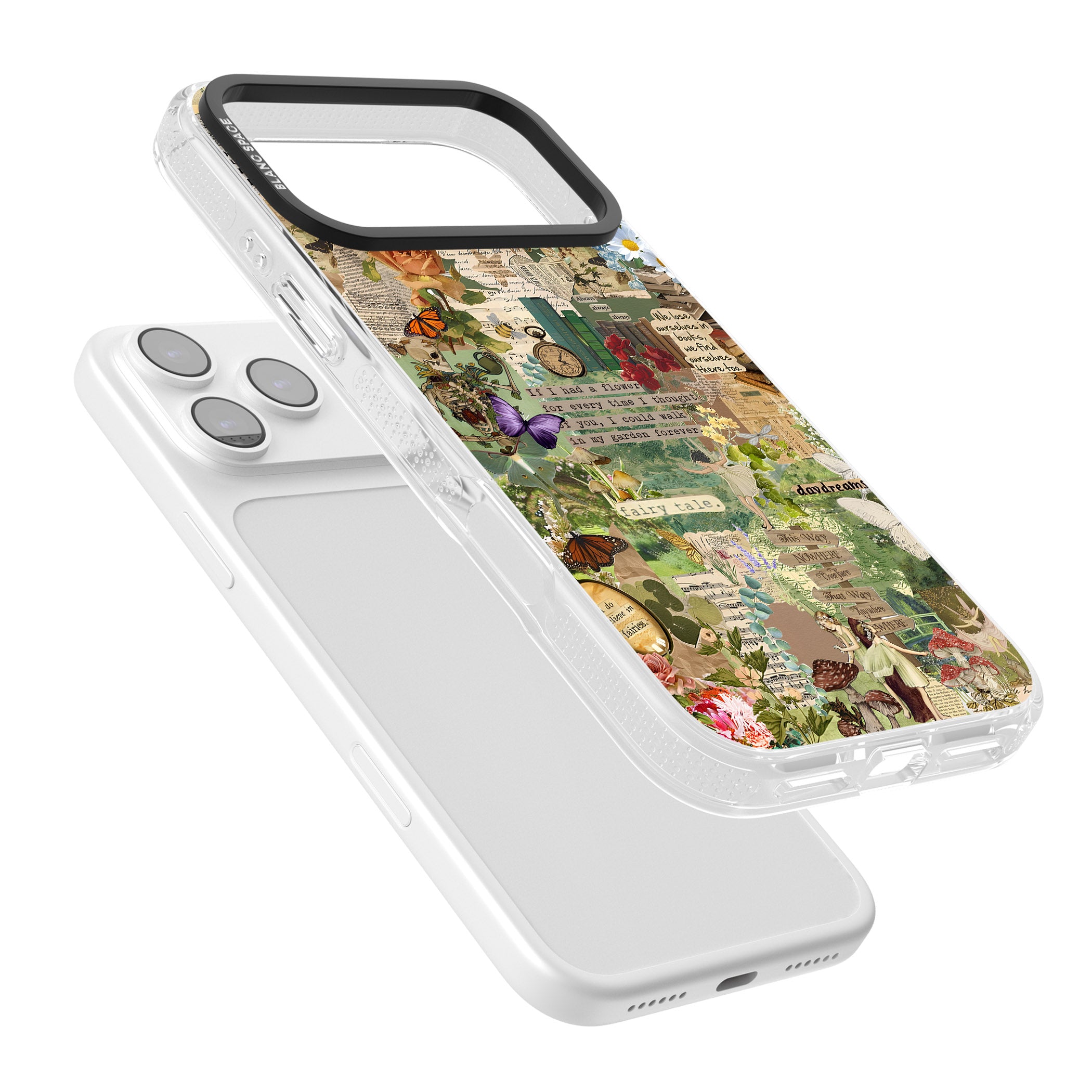 Enchanted Collage iPhone 17 Pro Impact Air Clear Phone Case Colours