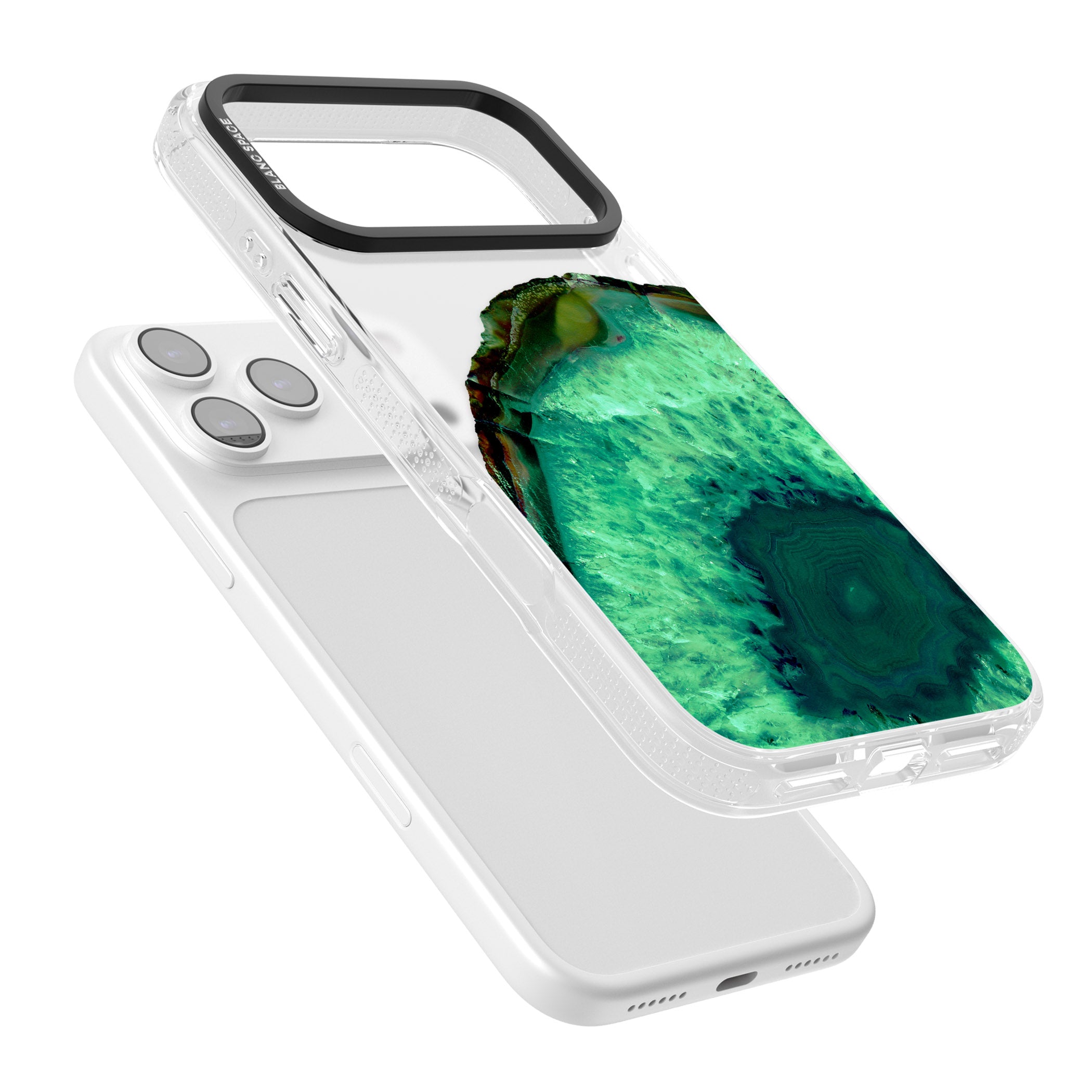 Emerald Geode iPhone 17 Pro Impact Air Clear Phone Case Colours
