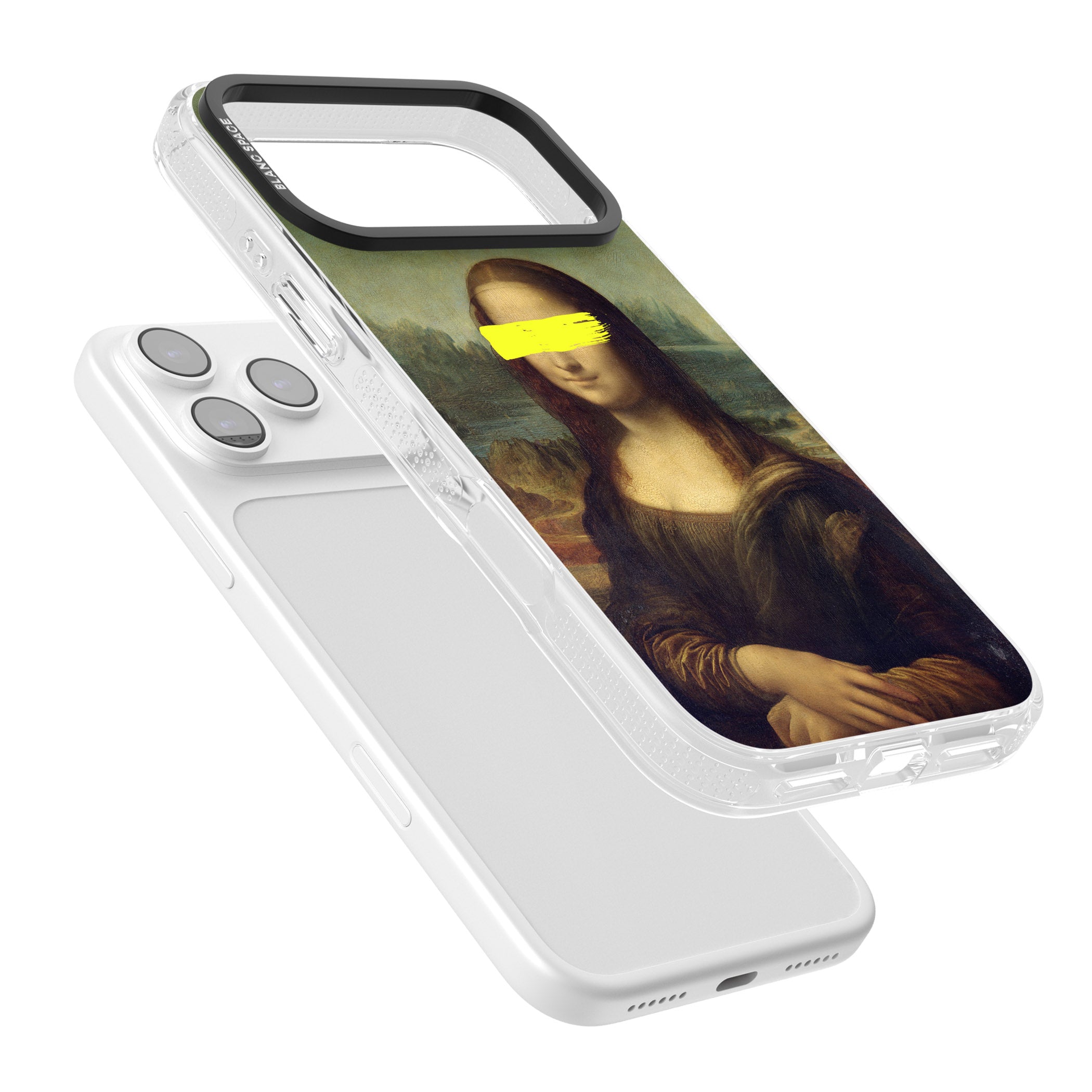 Vandaled Mona Lisa iPhone 17 Pro Impact Air Clear Phone Case Colours