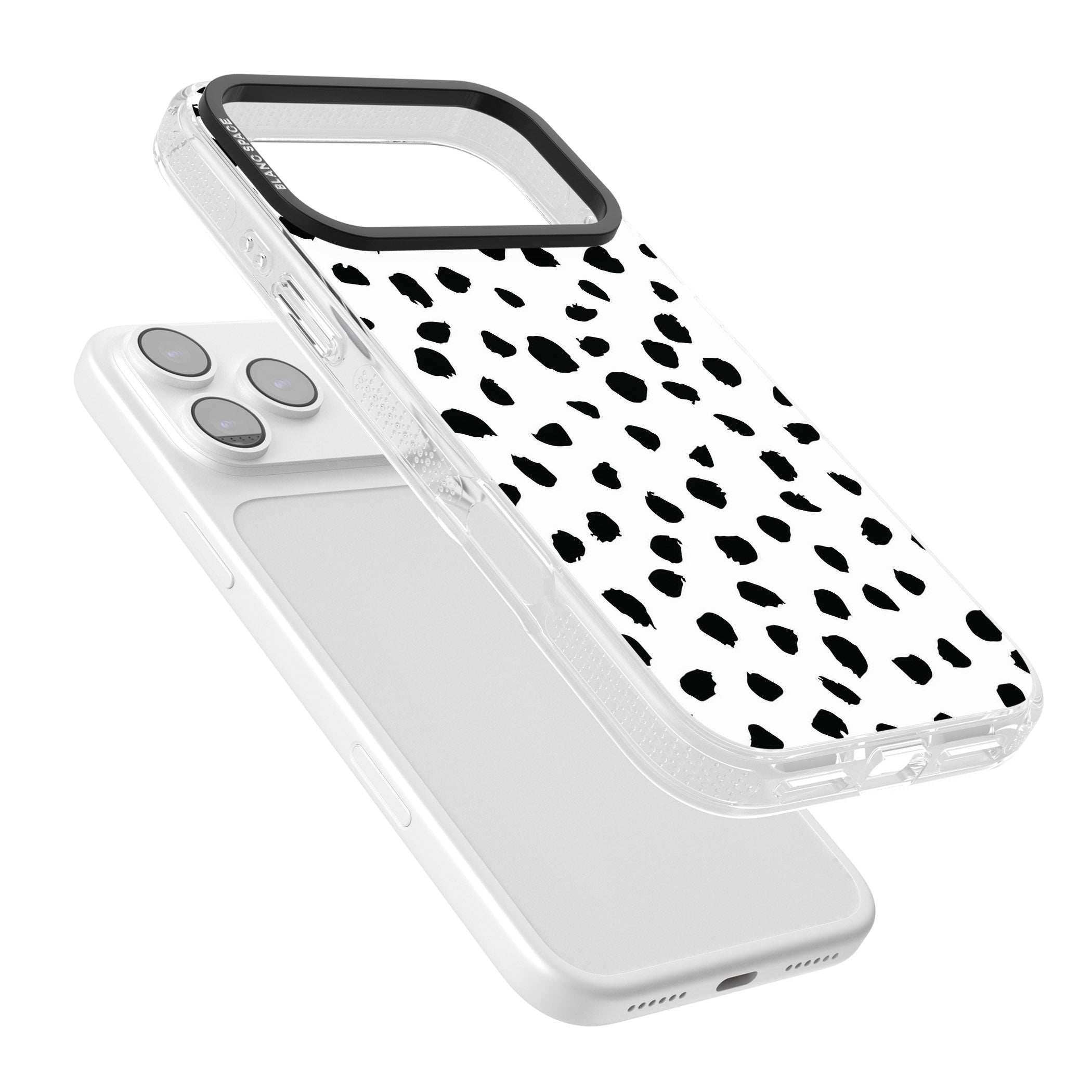 White Dalmatian Print iPhone 17 Pro Impact Air Clear Phone Case Colours