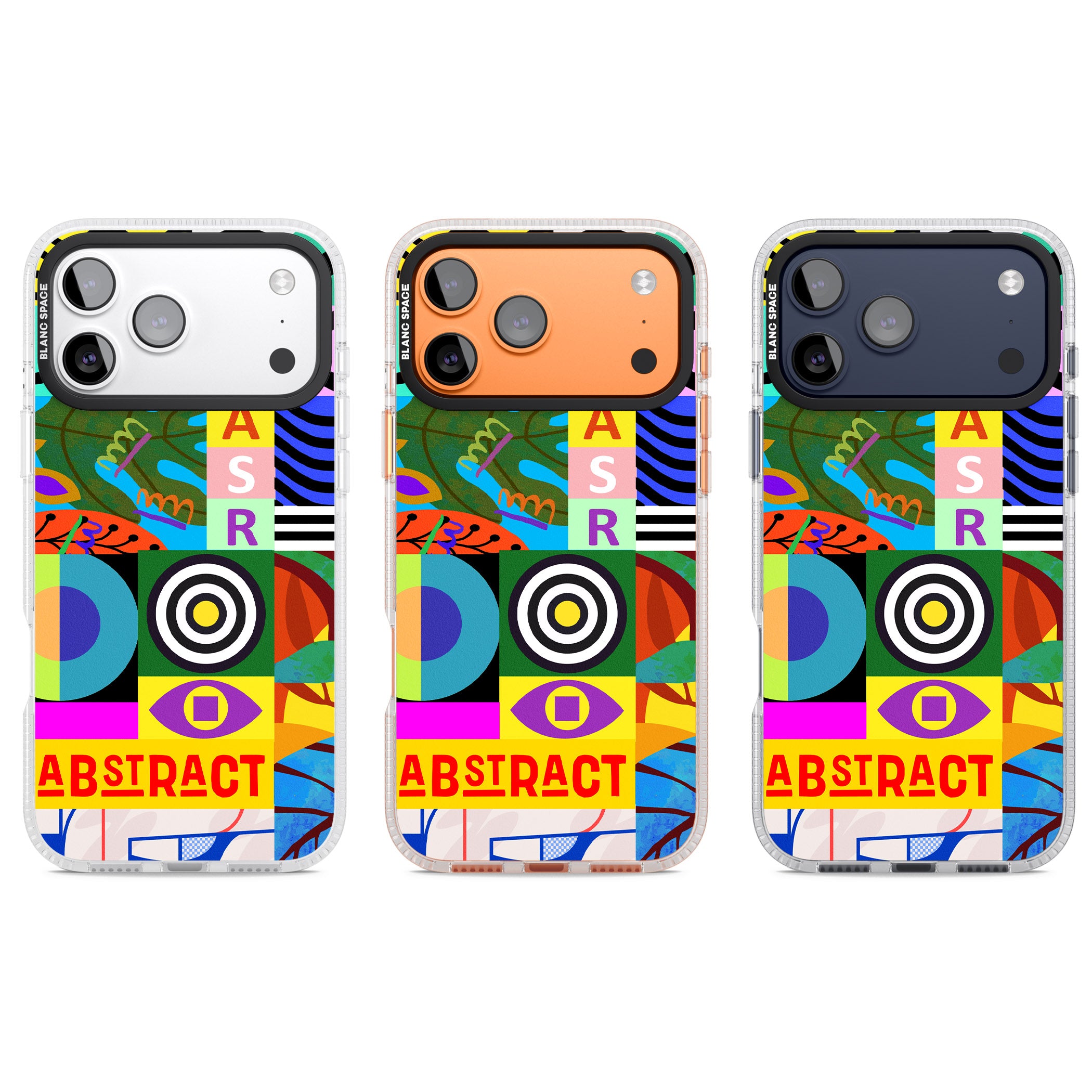 Abstract Pattern Patchwork iPhone 17 Pro Impact Air Clear Phone Case APT Impact Protection