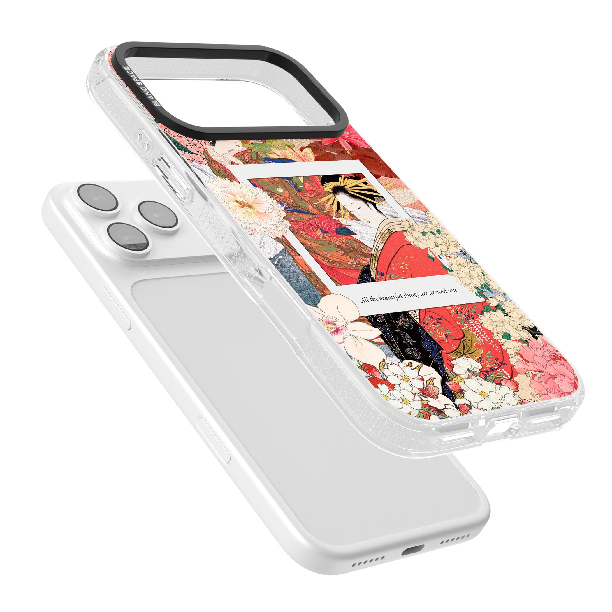 Woodblock Geisha iPhone 17 Pro Impact Air Clear Phone Case Colours