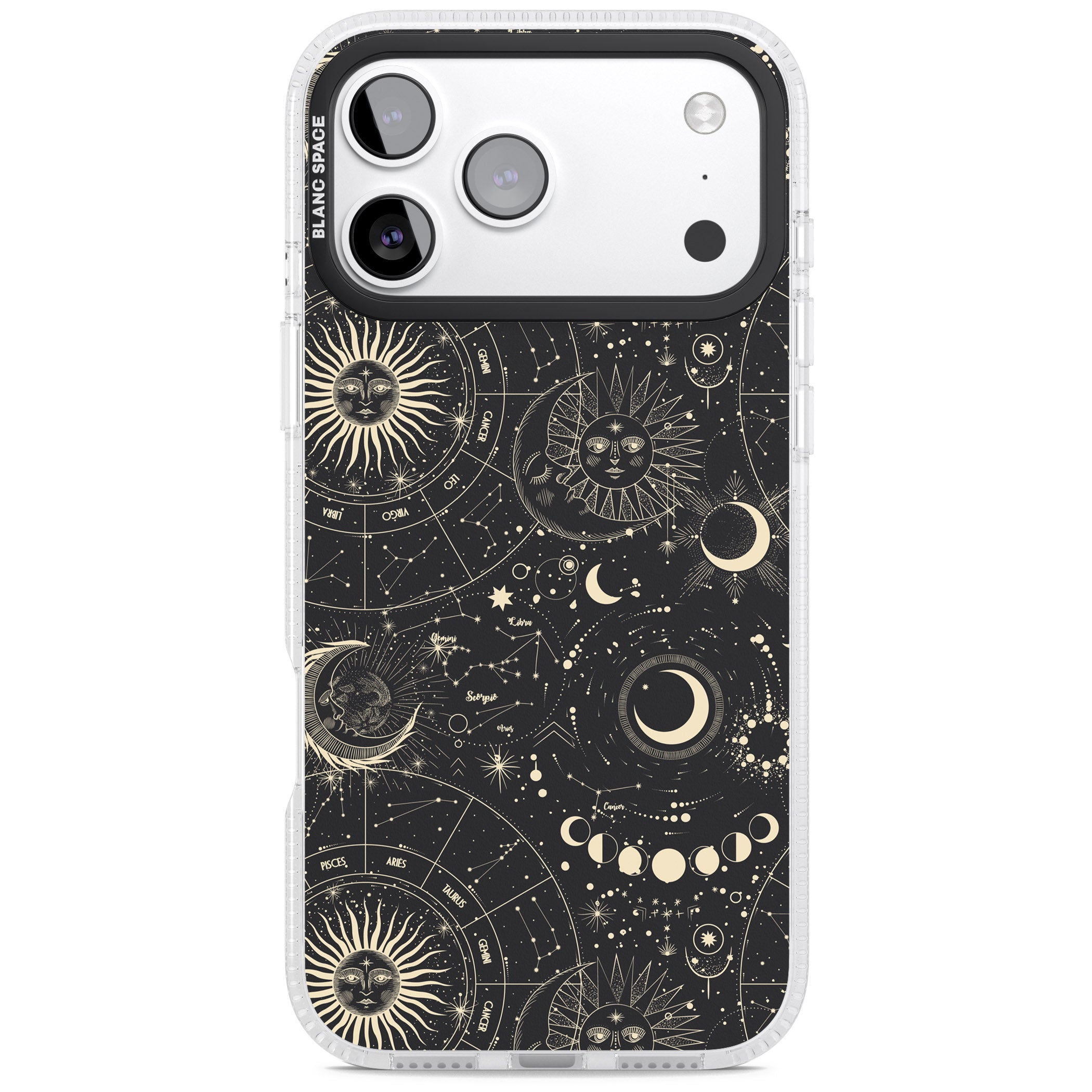 Celestial Suns, Moons & Zodiacs iPhone 17 Pro Impact Air Clear Phone Case