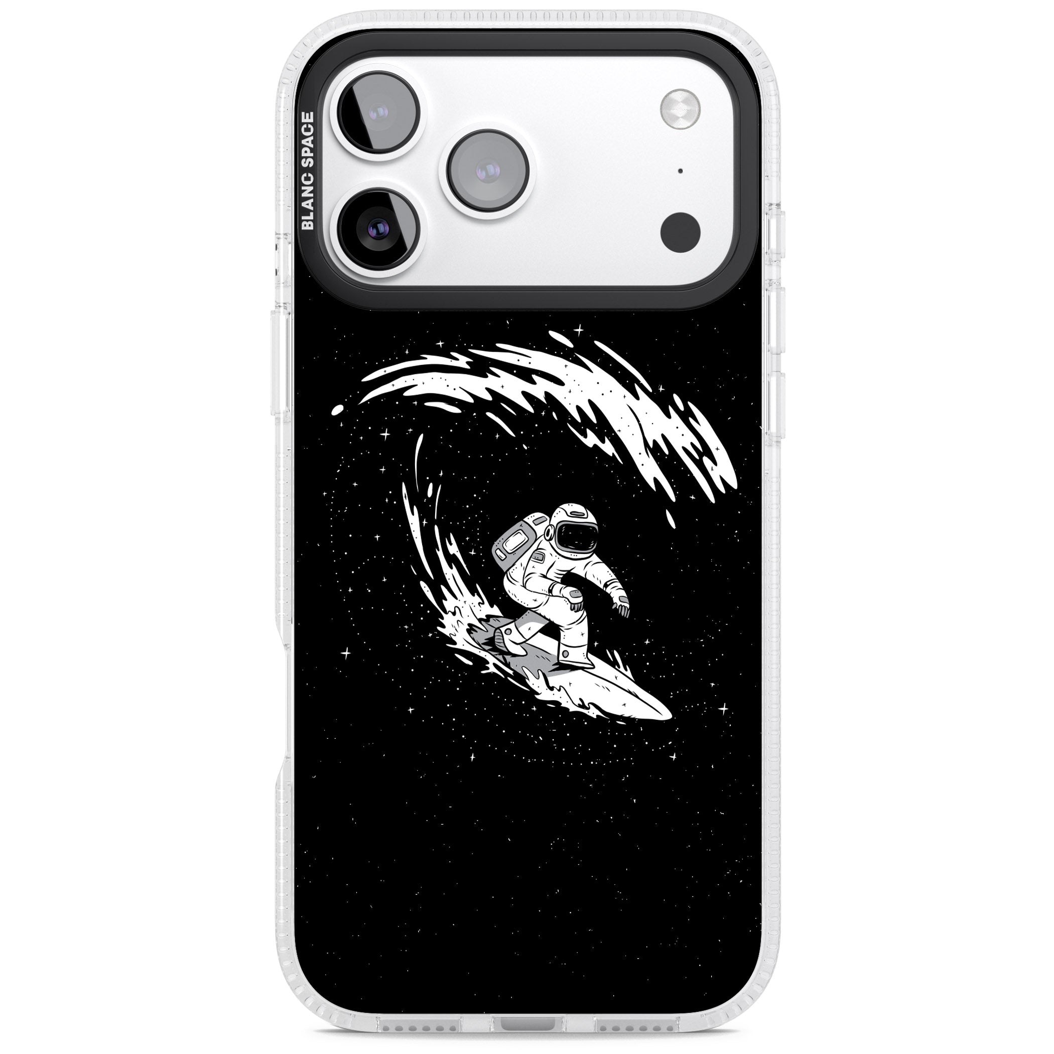 Cosmic Surf iPhone 17 Pro Impact Air Clear Phone Case