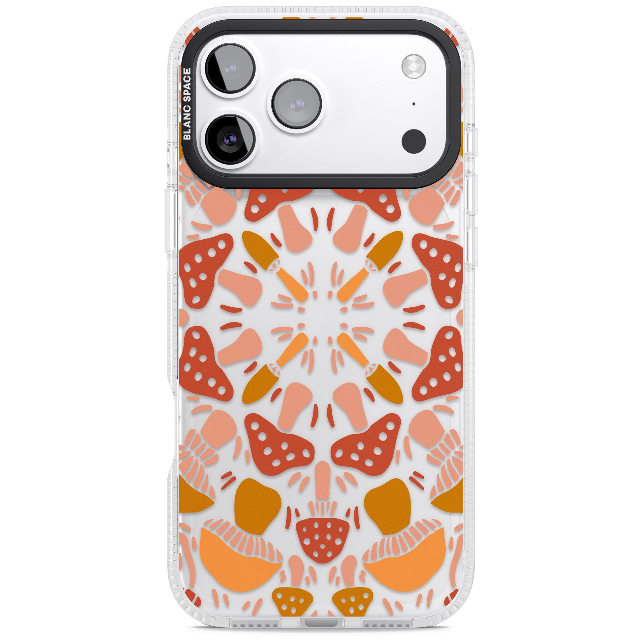 Mushroom Medley iPhone 17 Pro Impact Air Clear Phone Case