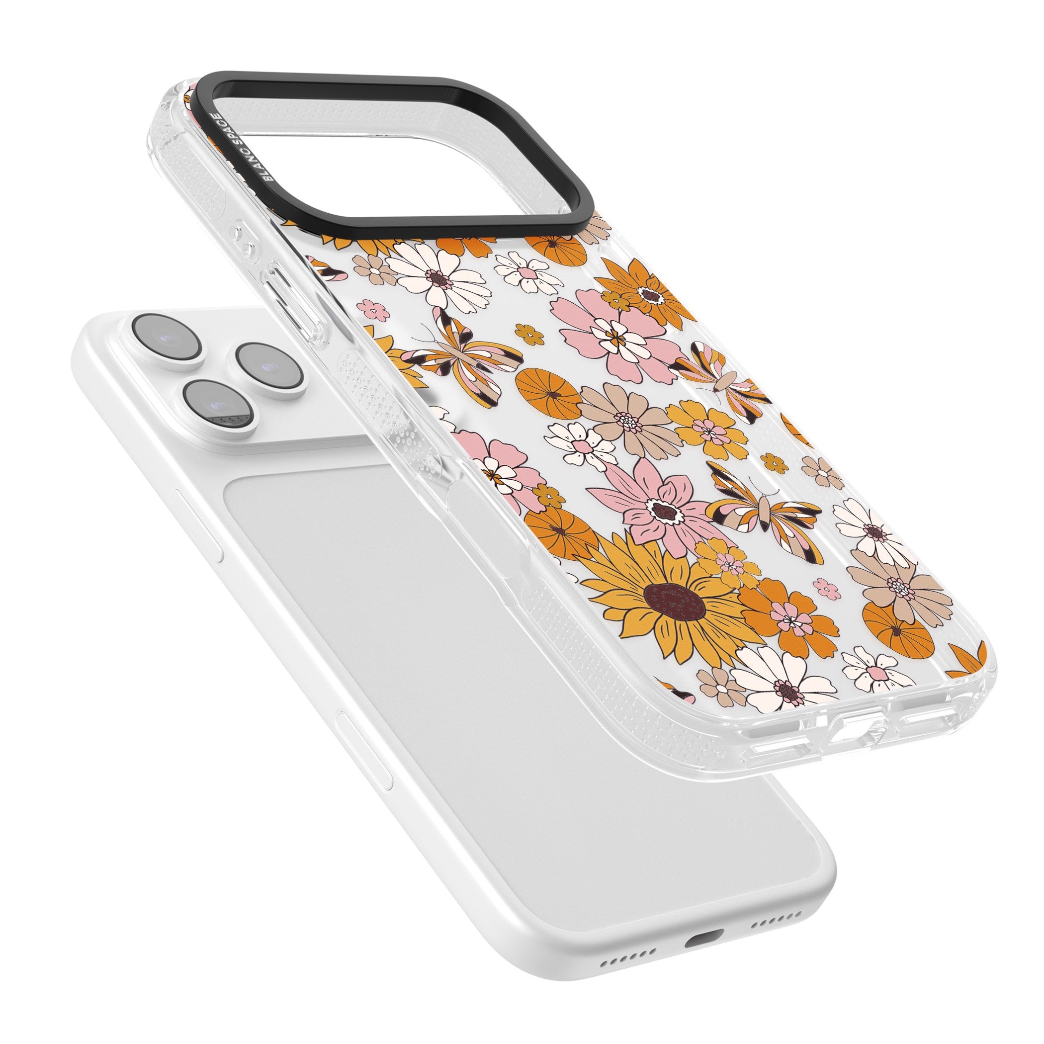 Butterfly Bloom Autumn Floral iPhone 17 Pro Impact Air Clear Phone Case Colours