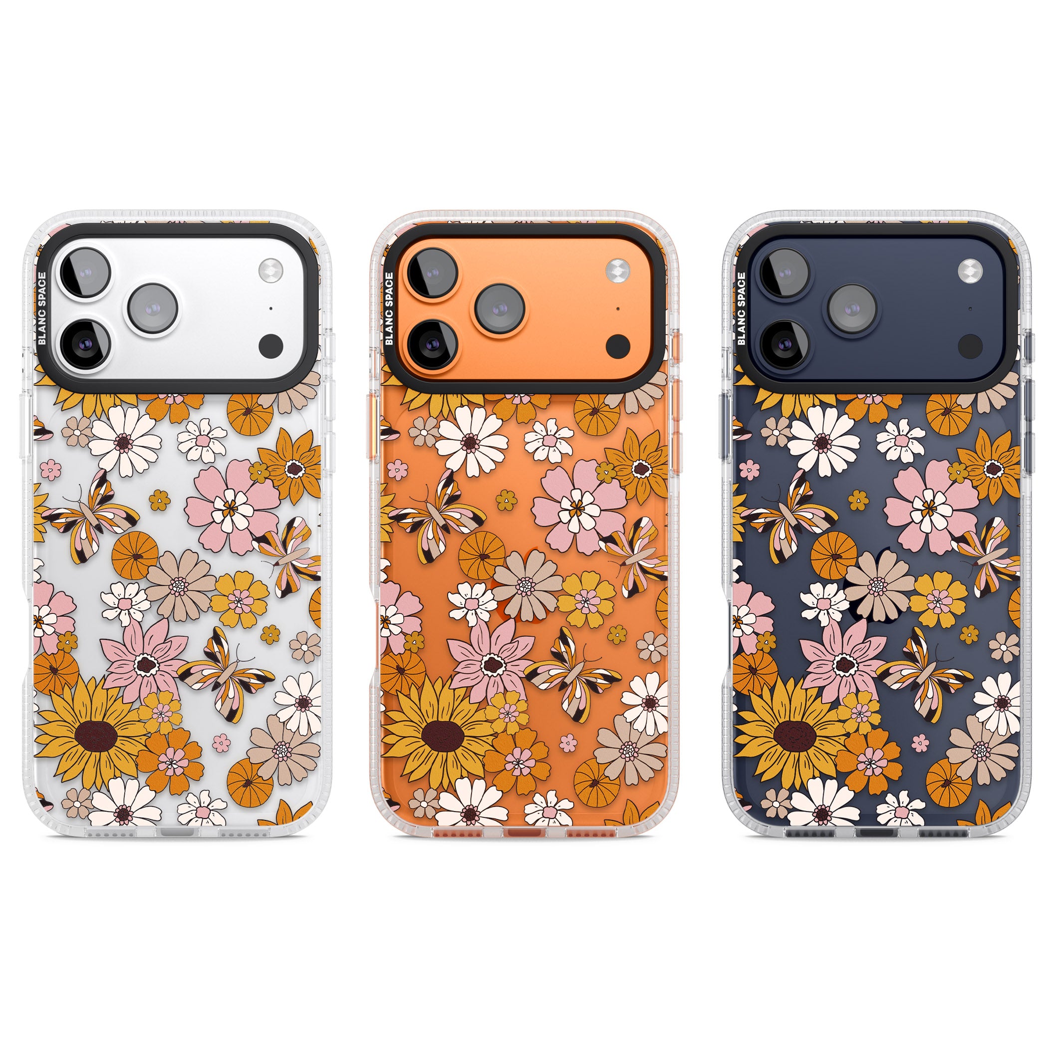 Butterfly Bloom Autumn Floral iPhone 17 Pro Impact Air Clear Phone Case APT Impact Protection