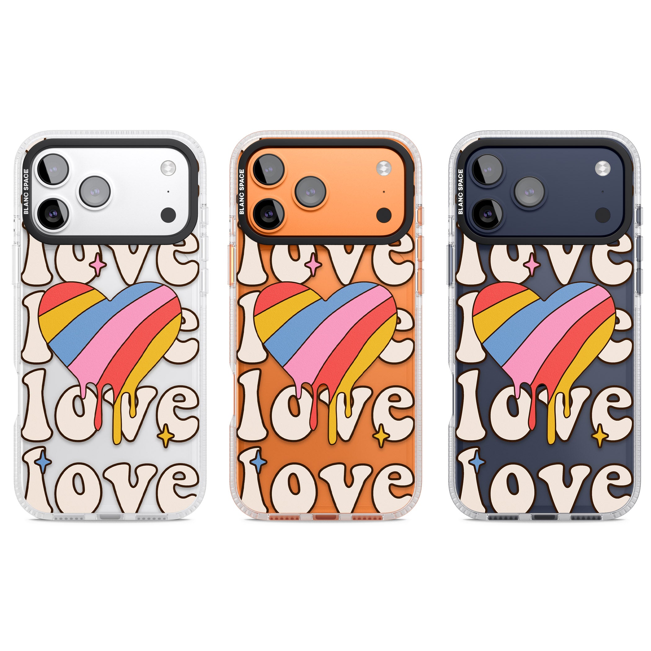 Groovy Love iPhone 17 Pro Impact Air Clear Phone Case APT Impact Protection