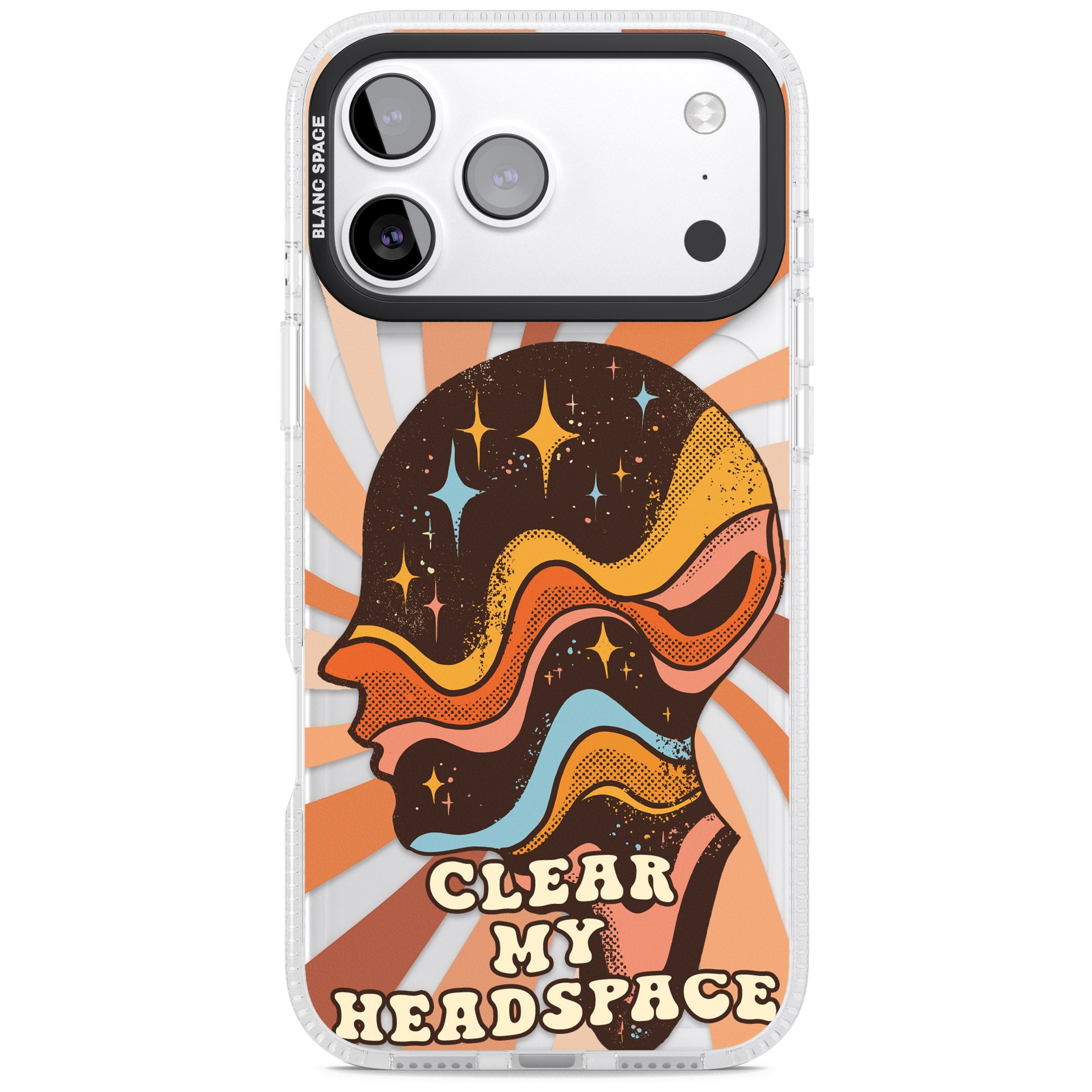 Clear My Headspace iPhone 17 Pro Impact Air Clear Phone Case