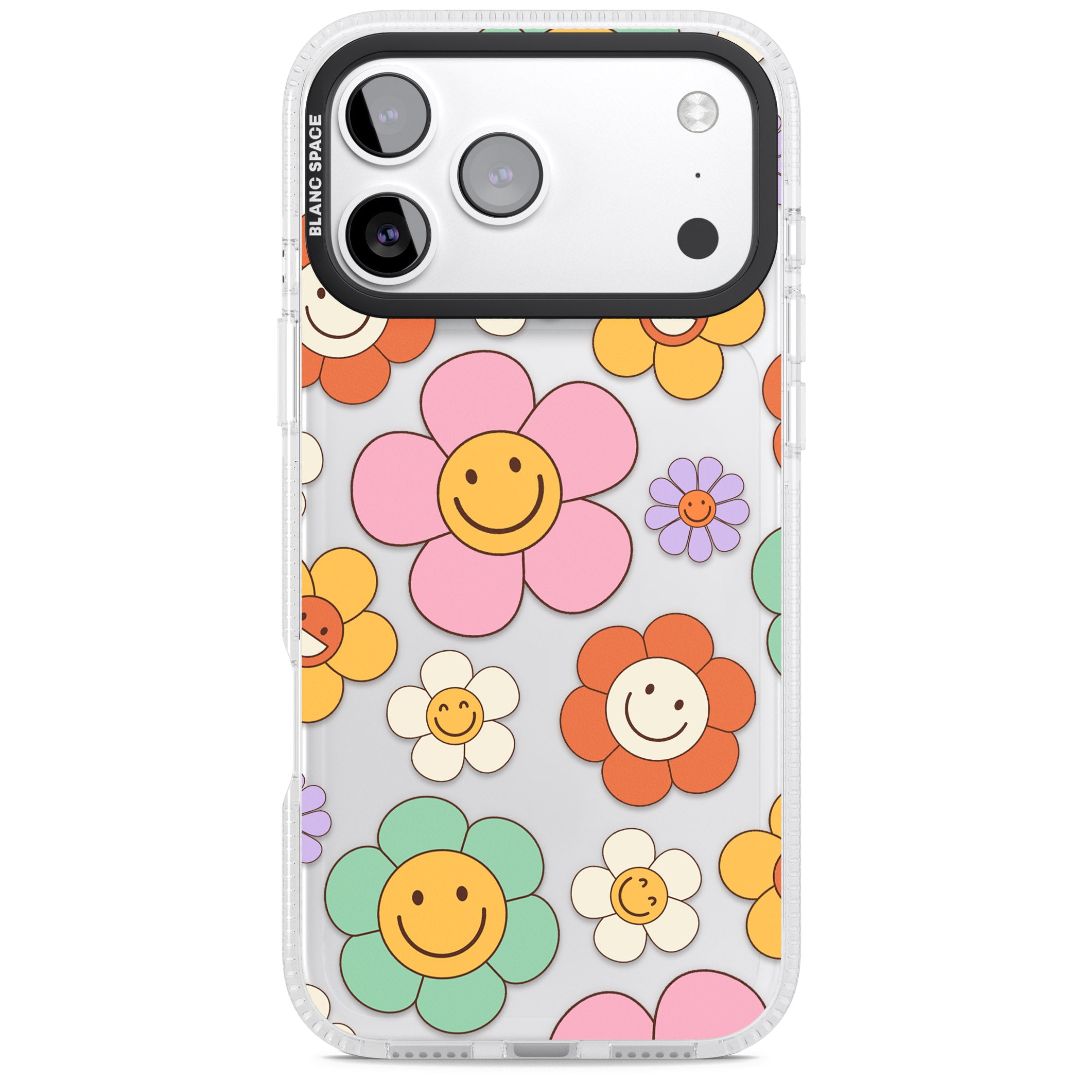 Happy Blossoms iPhone 17 Pro Impact Air Clear Phone Case
