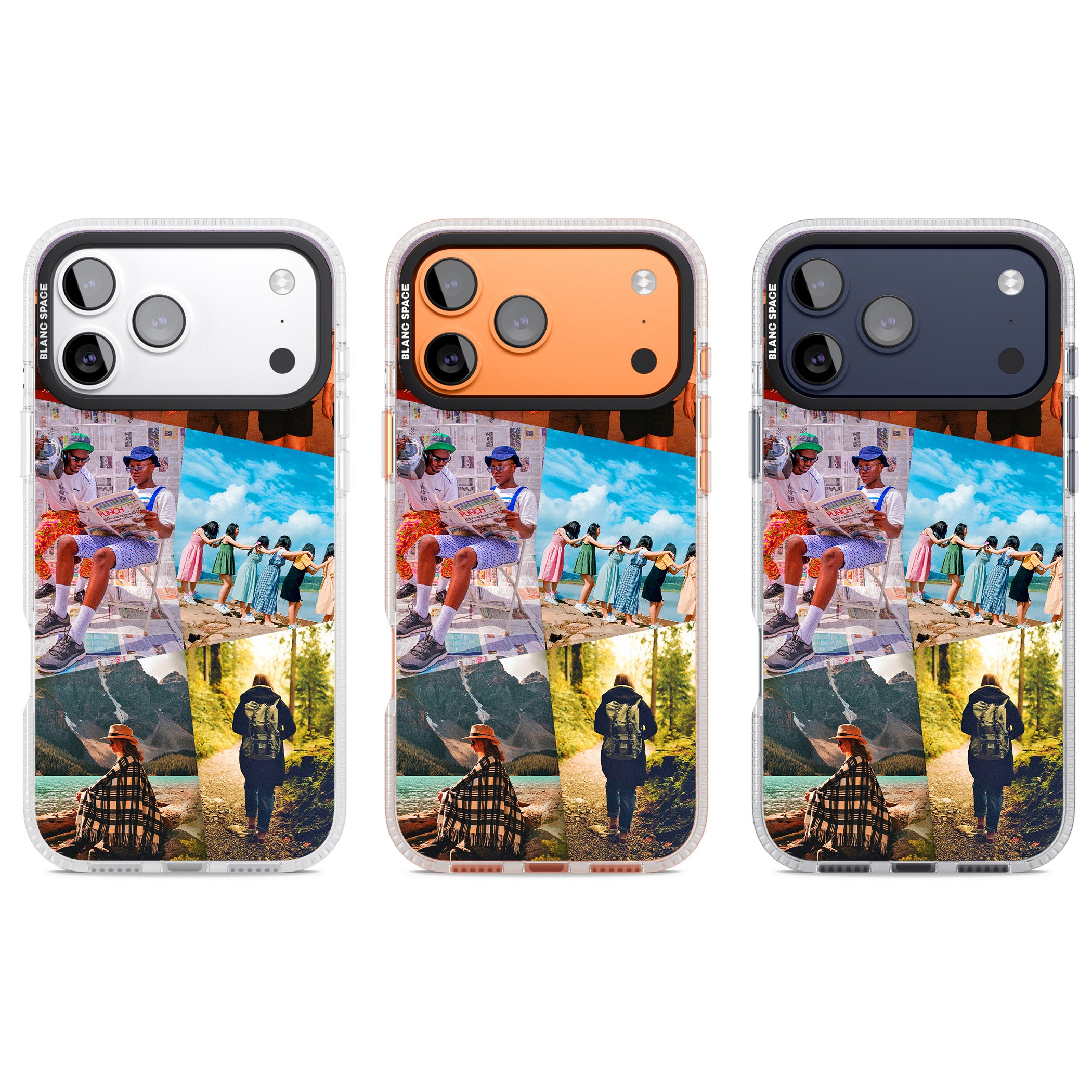 Personalised Abstract Photo Grid iPhone 17 Pro Impact Air Clear Phone Case APT Impact Protection