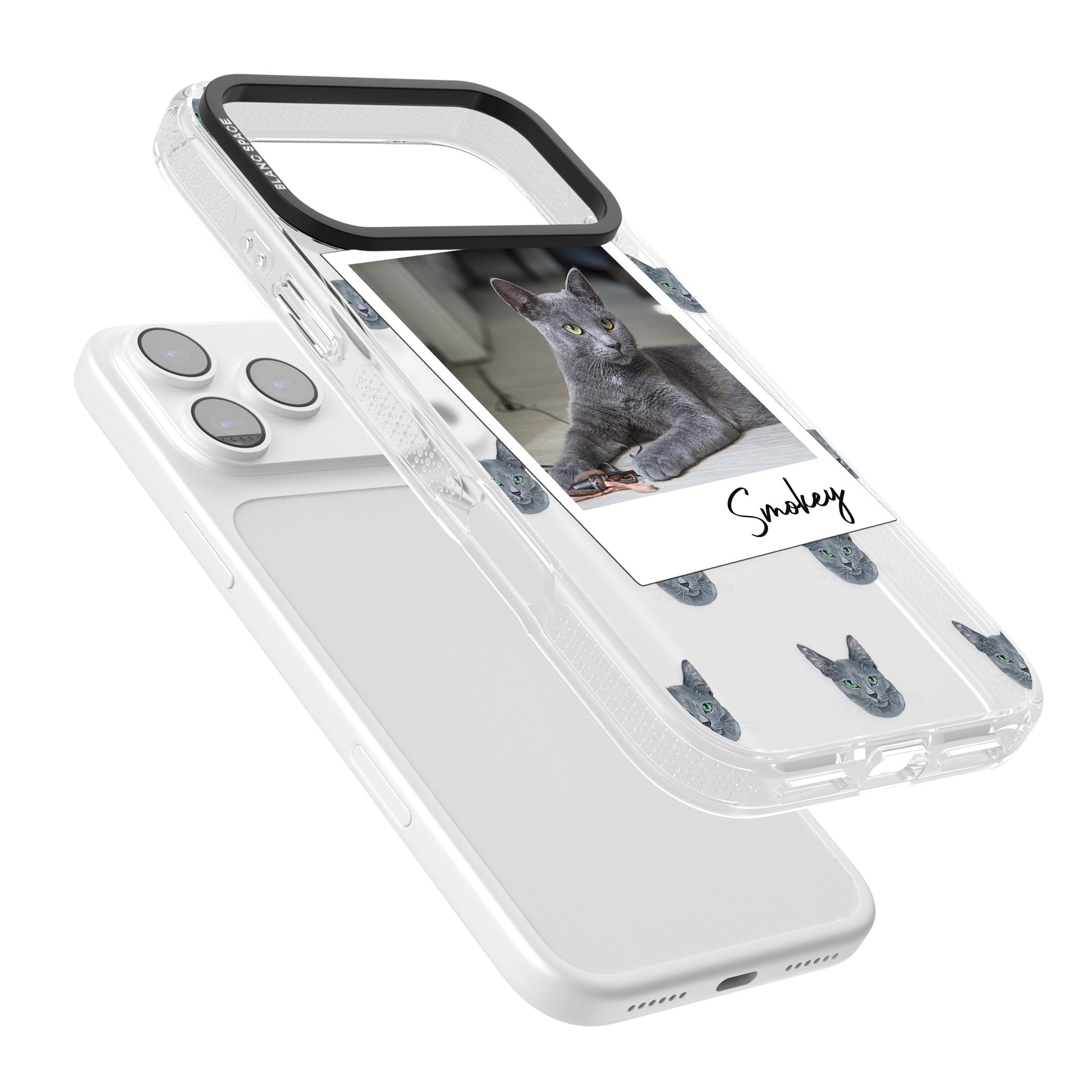 Personalised Korat Cat Photo iPhone 17 Pro Impact Air Clear Phone Case Colours