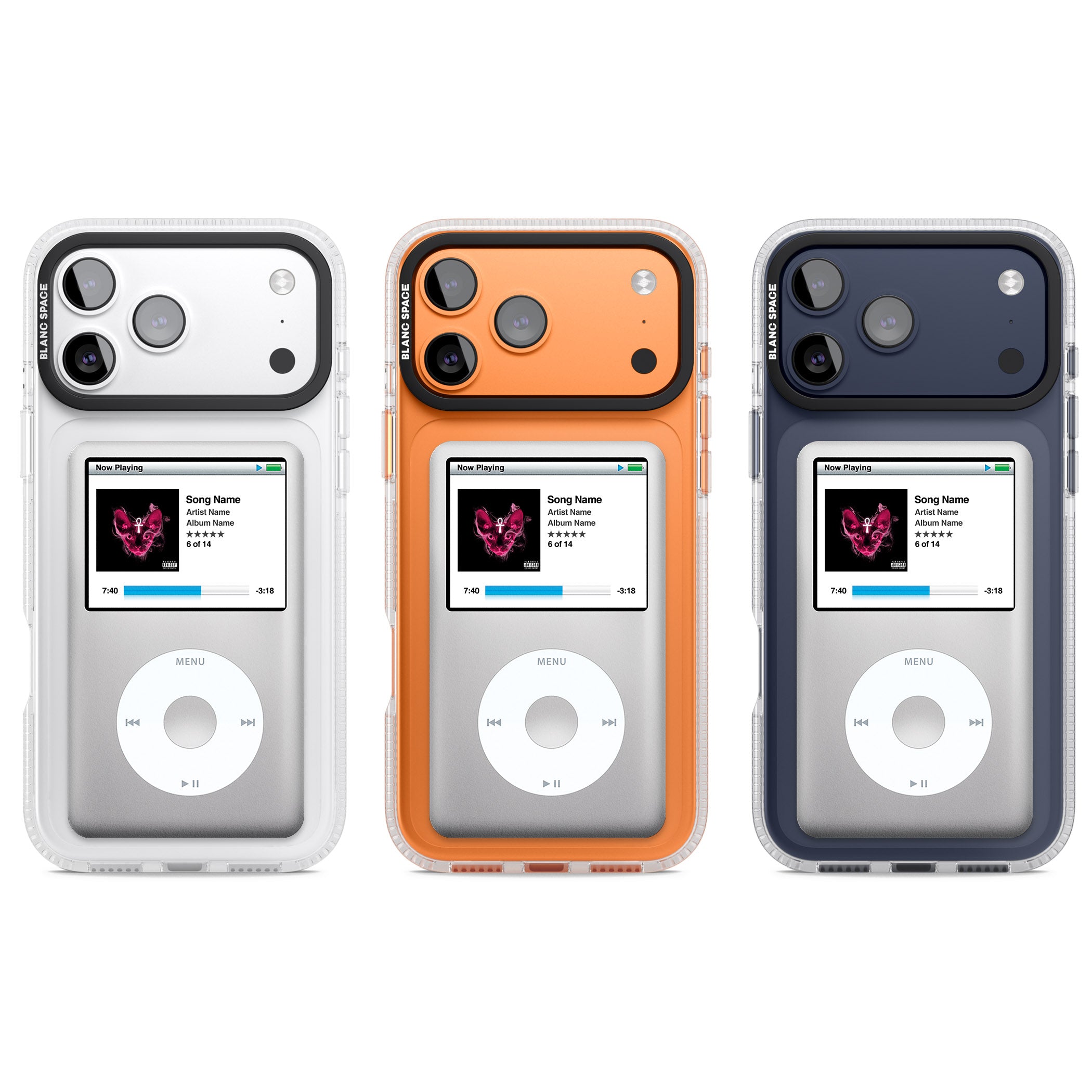 Personalised Classic Ipod iPhone 17 Pro Impact Air Clear Phone Case APT Impact Protection