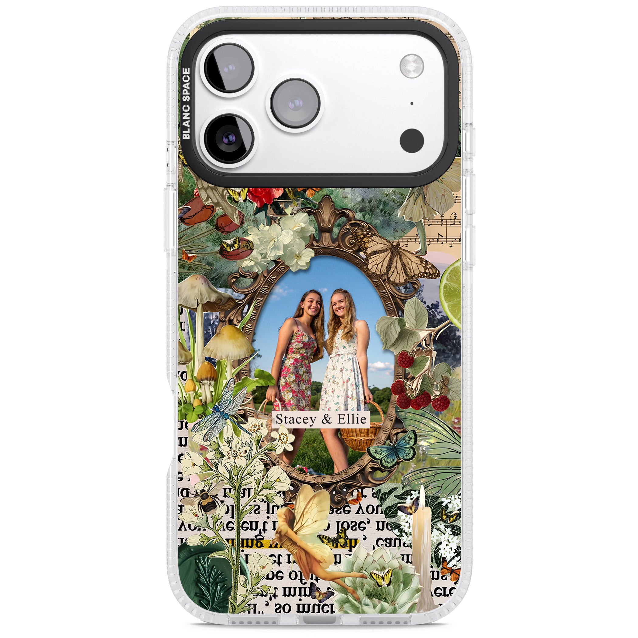 Personalised Cottage Garden Frame iPhone 17 Pro Impact Air Clear Phone Case