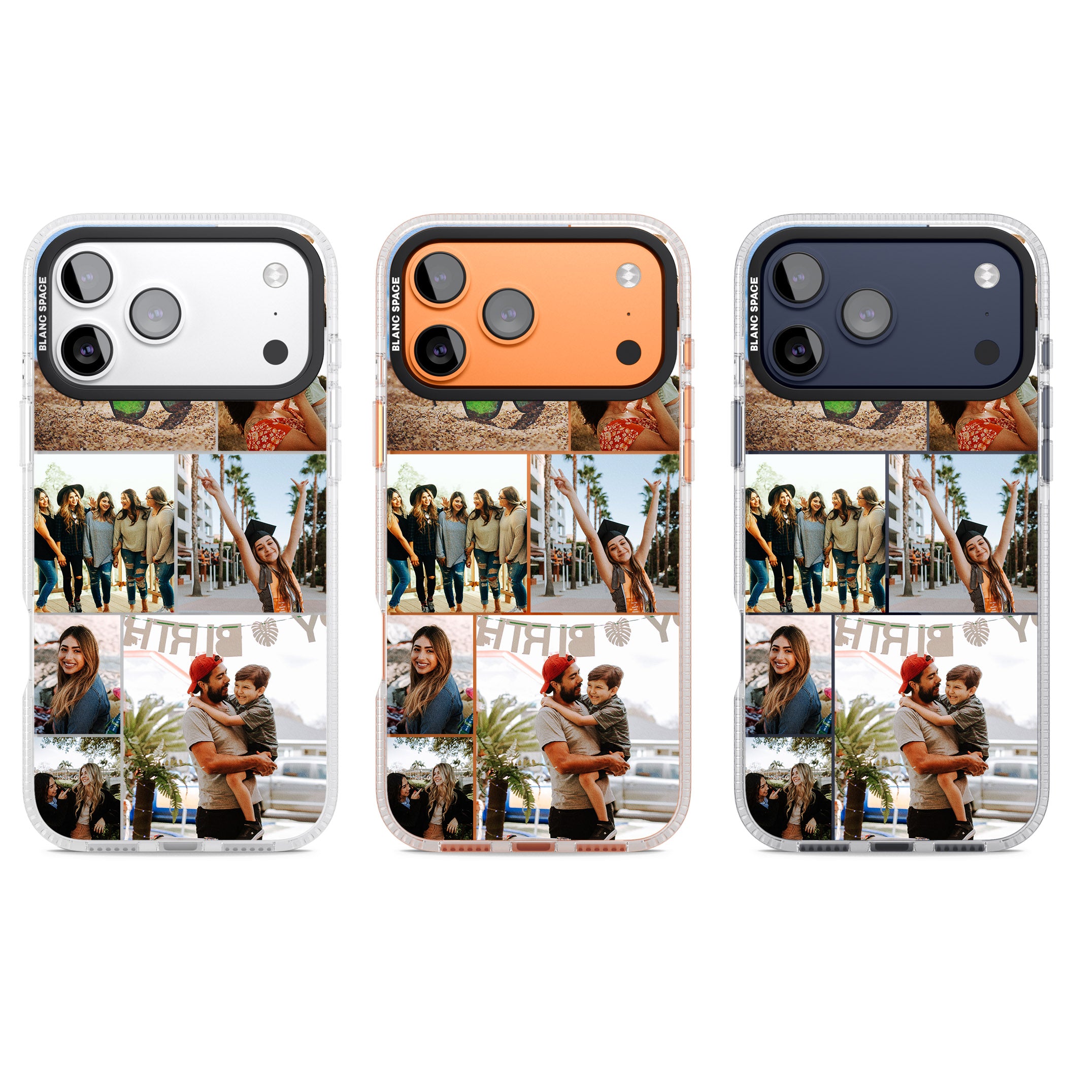 Personalised Photo Grid iPhone 17 Pro Impact Air Clear Phone Case APT Impact Protection