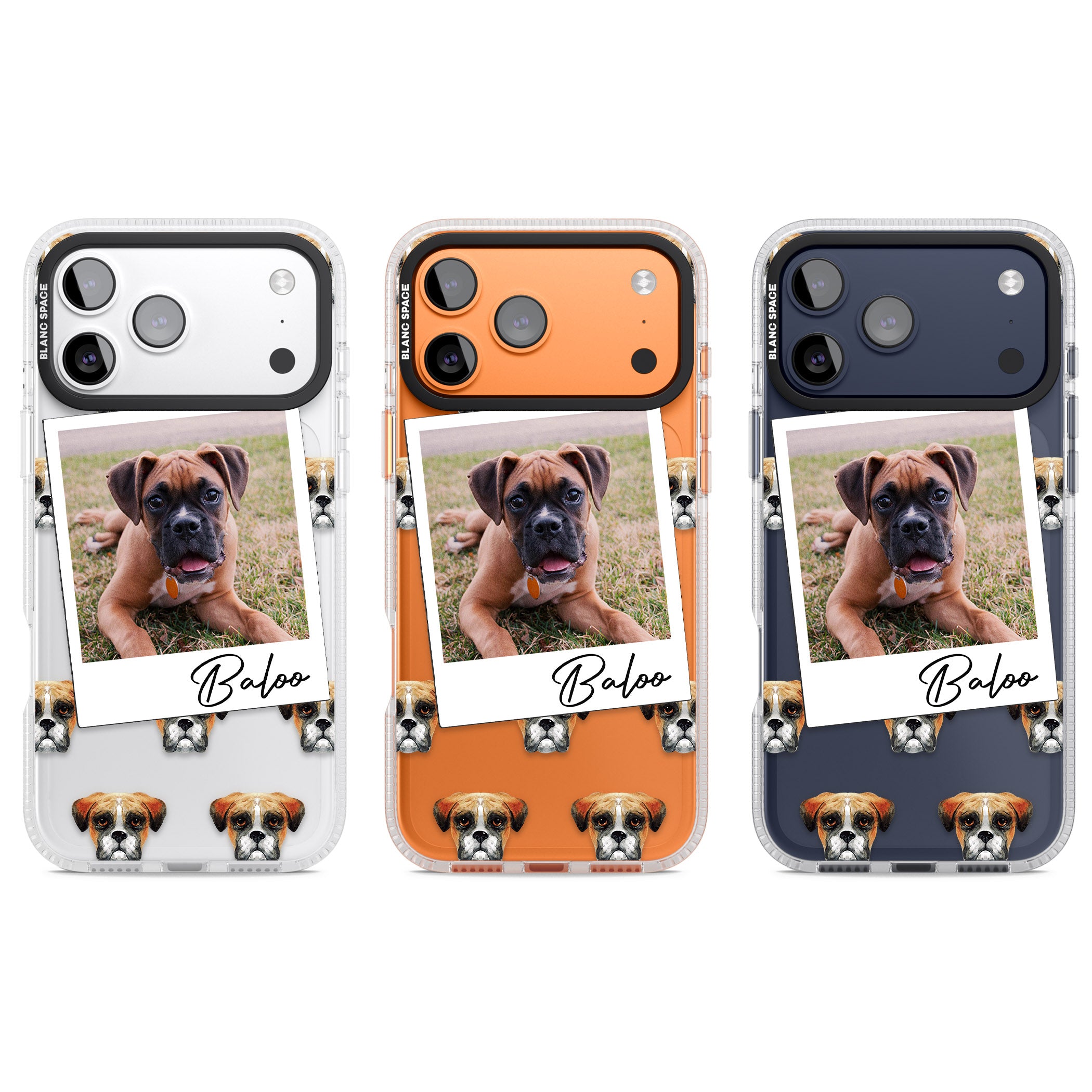 Personalised Boxer Instant Camera Photo iPhone 17 Pro Impact Air Clear Phone Case APT Impact Protection