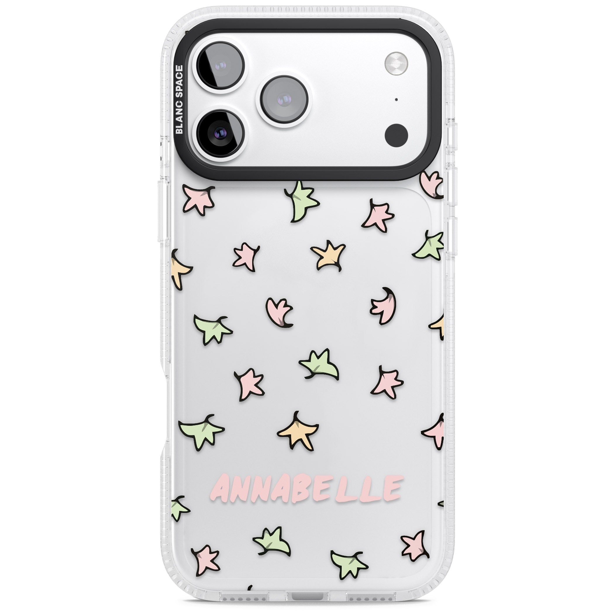 Personalised Heartstopper Leaves Pattern iPhone 17 Pro Impact Air Clear Phone Case