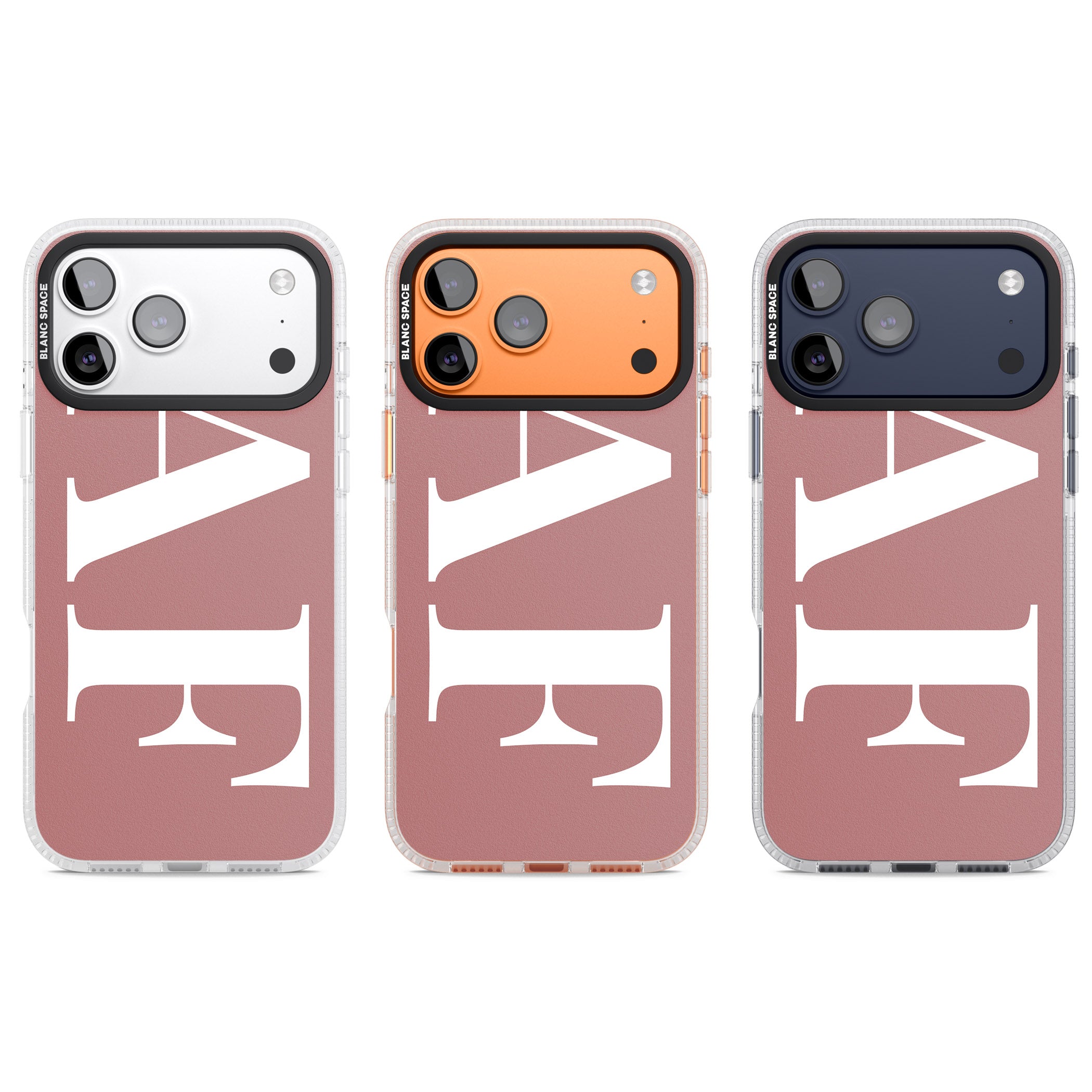 Personalised White & Rose Letters iPhone 17 Pro Impact Air Clear Phone Case APT Impact Protection