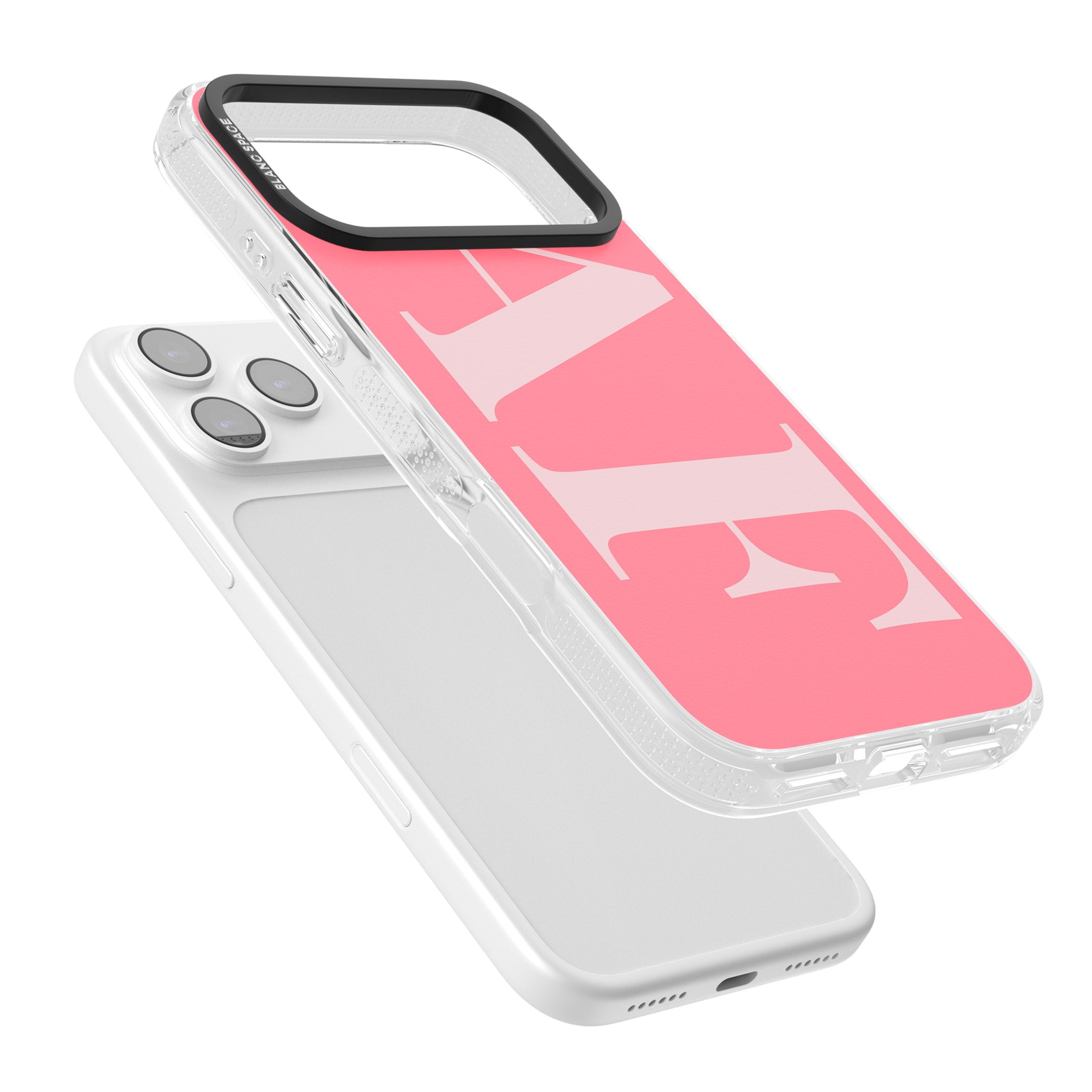 Personalised Light & Dark Pink Green Letters iPhone 17 Pro Impact Air Clear Phone Case Colours