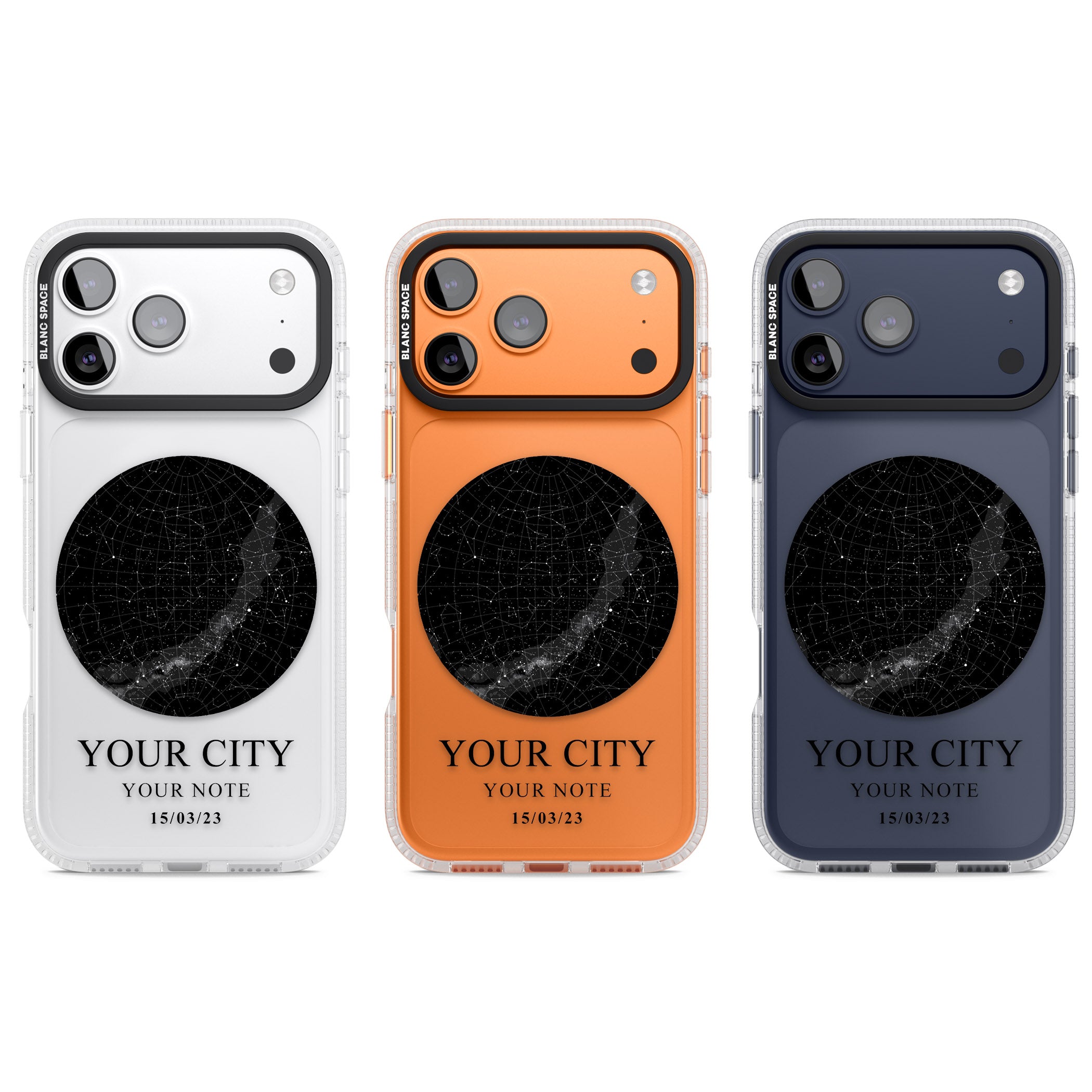 Personalised Star Map iPhone 17 Pro Impact Air Clear Phone Case APT Impact Protection