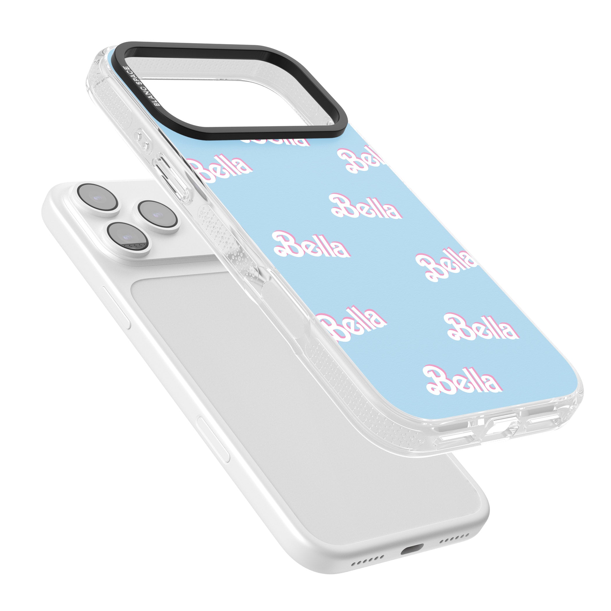 Personalised Cute Name Pattern iPhone 17 Pro Impact Air Clear Phone Case Colours