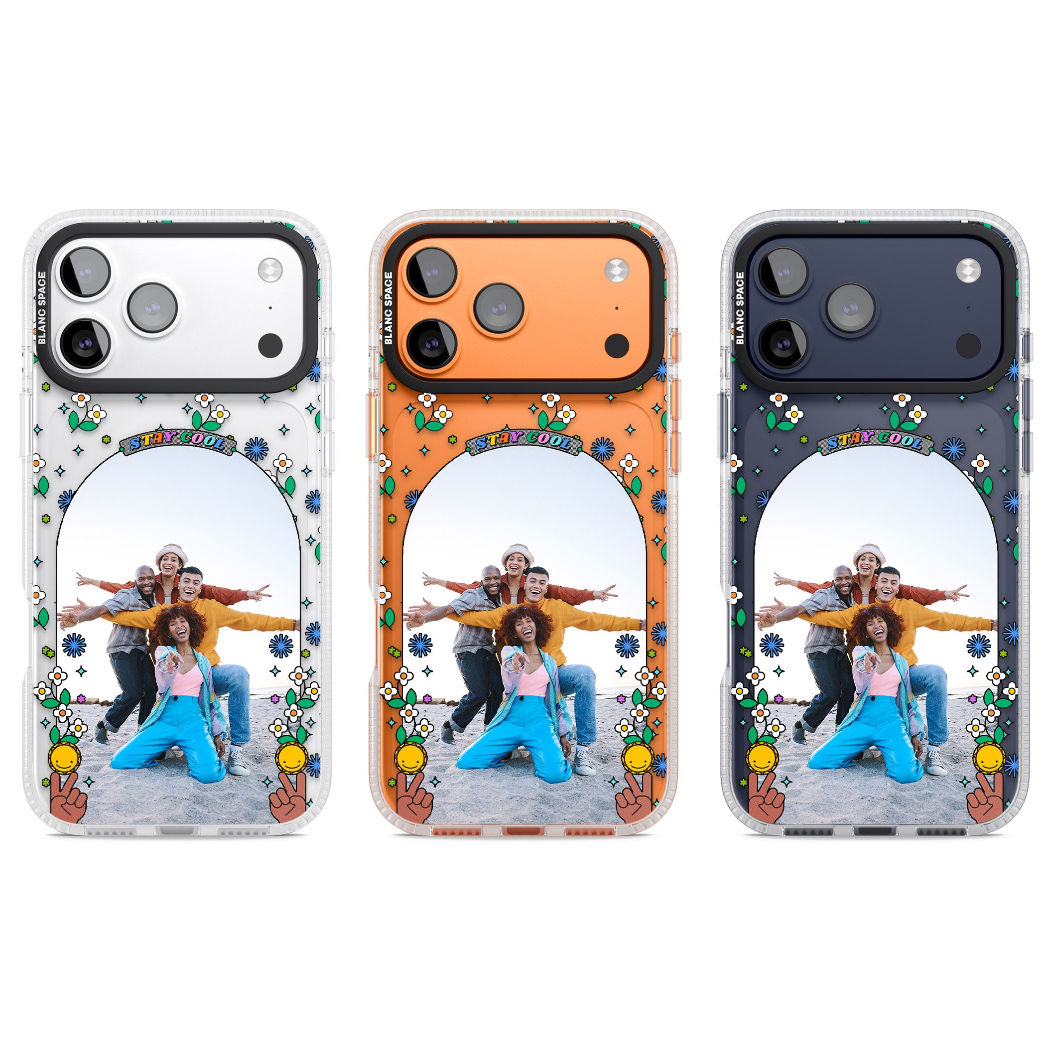 Personalised Summer Photo Frame iPhone 17 Pro Impact Air Clear Phone Case APT Impact Protection