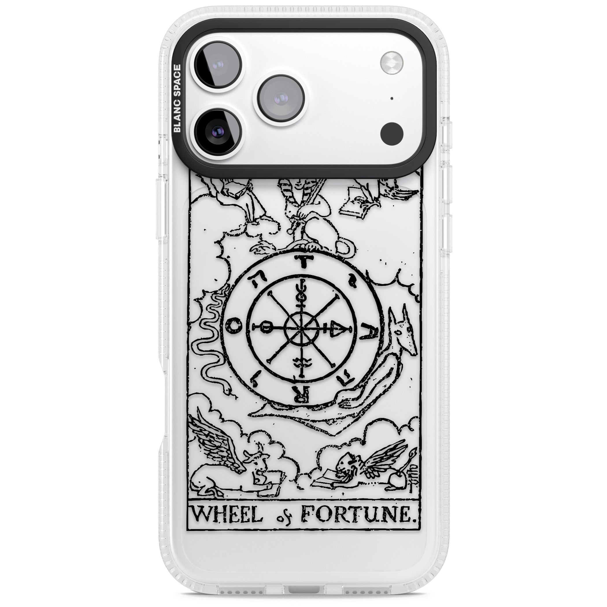 Personalised Wheel Of Fortune Tarot Transparent iPhone 17 Pro Impact Air Clear Phone Case