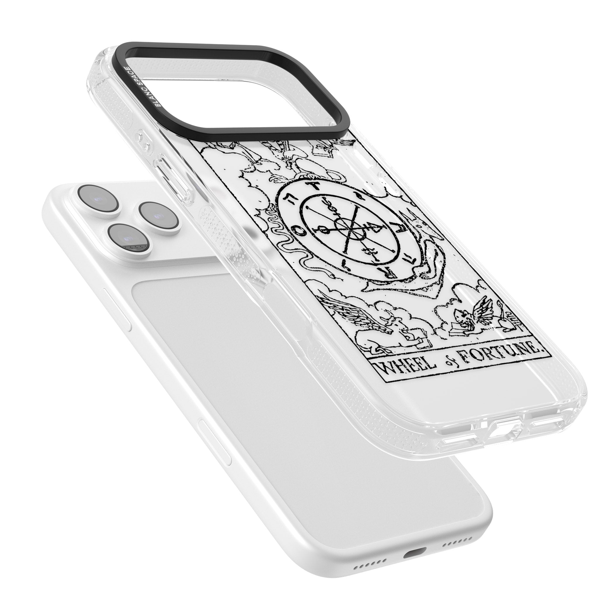 Personalised Wheel Of Fortune Tarot Transparent iPhone 17 Pro Impact Air Clear Phone Case Colours