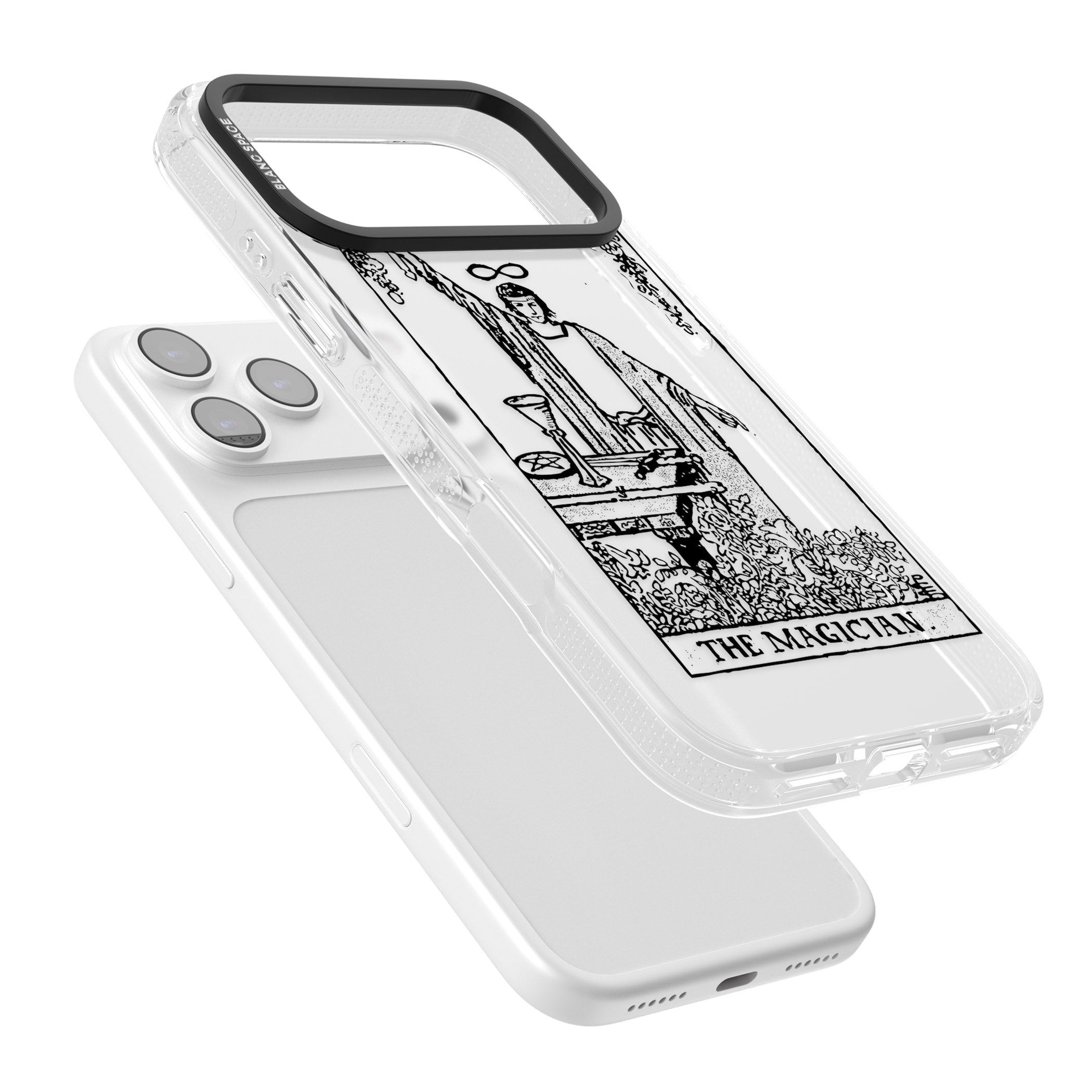 Personalised The Magician Tarot Transparent iPhone 17 Pro Impact Air Clear Phone Case Colours