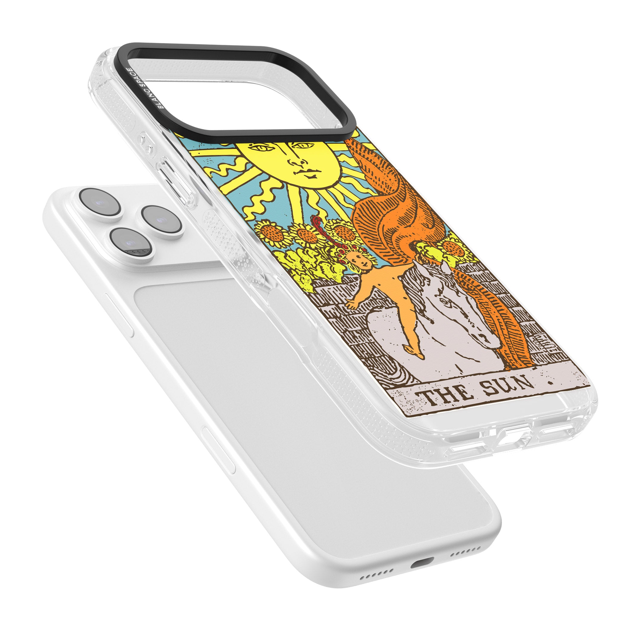 Personalised The Sun Tarot Card (Color) iPhone 17 Pro Impact Air Clear Phone Case Colours