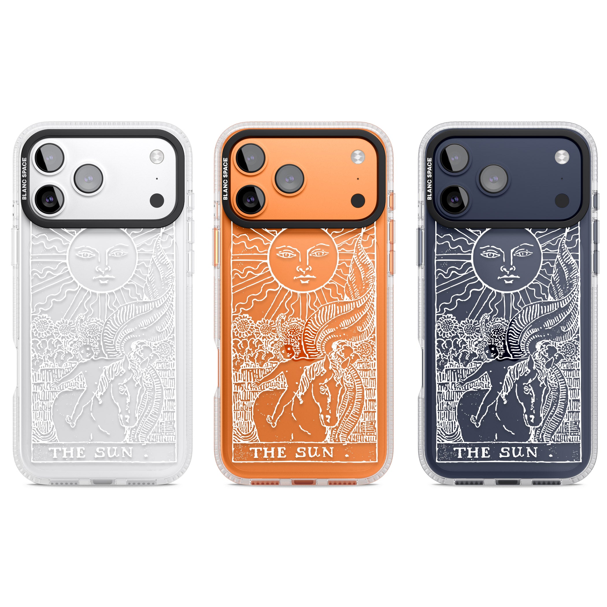 Personalised The Sun Tarot Card (White) iPhone 17 Pro Impact Air Clear Phone Case APT Impact Protection