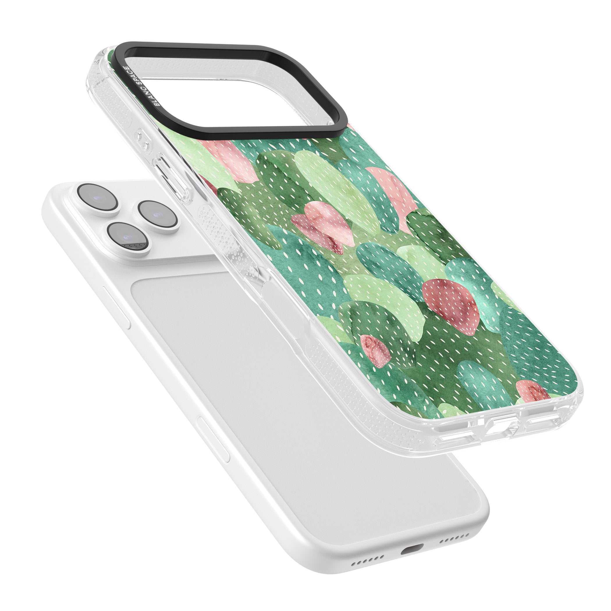 Cactus Charm iPhone 17 Pro Impact Air Clear Phone Case Colours