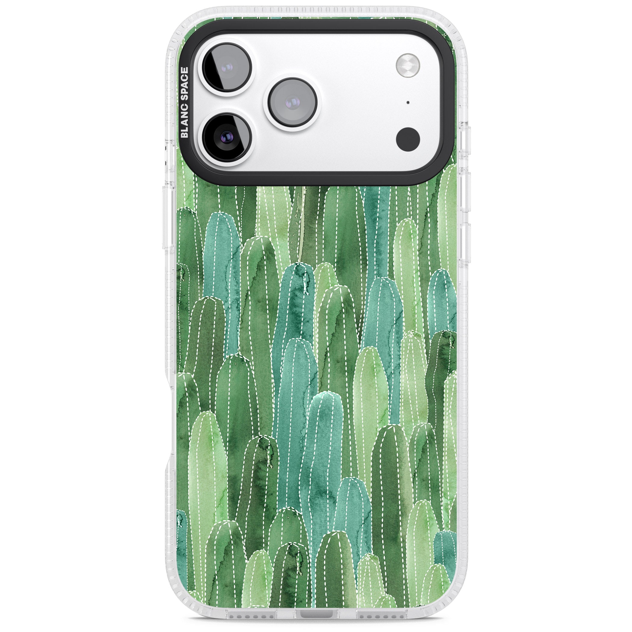 Skinny Cacti iPhone 17 Pro Impact Air Clear Phone Case