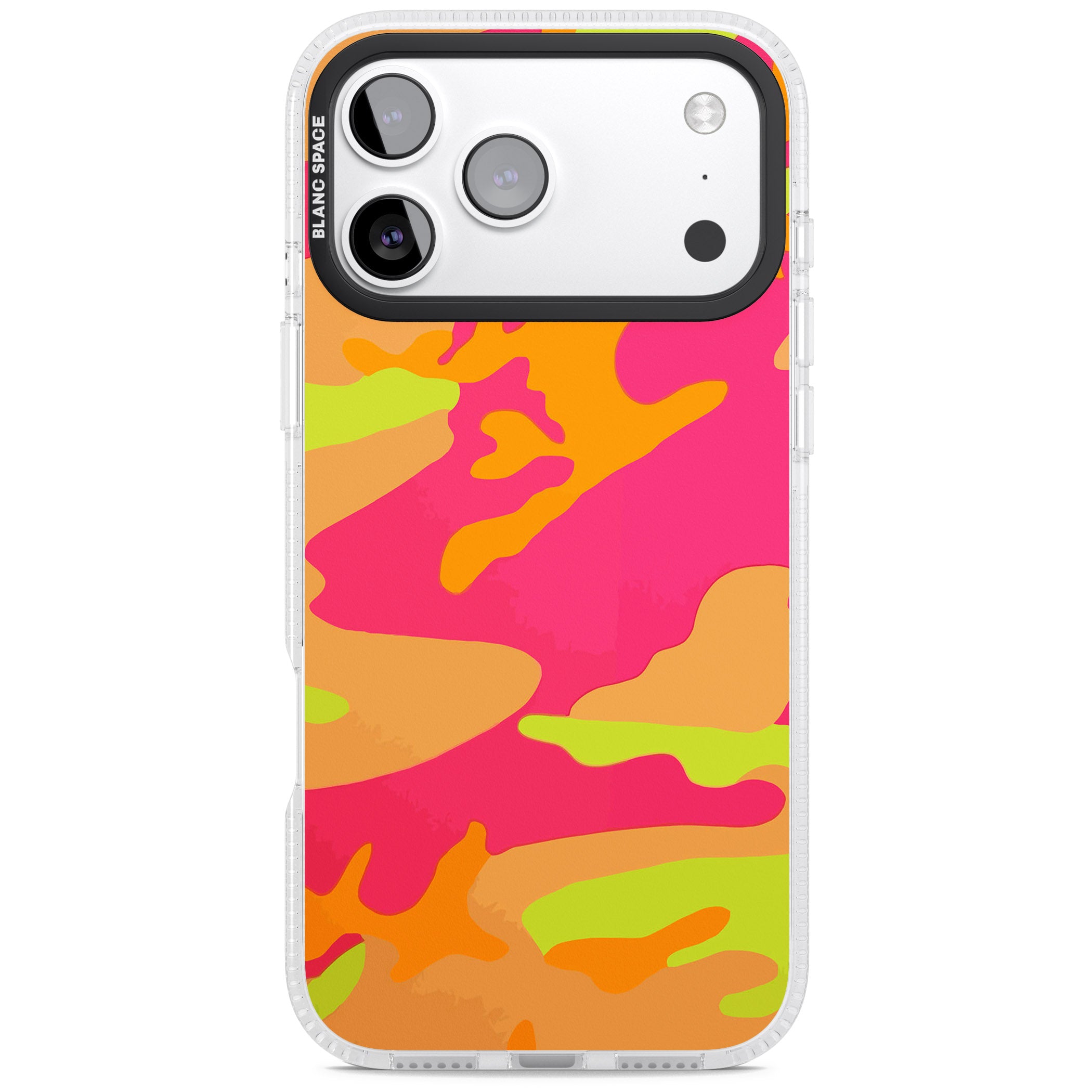 Neon Camo iPhone 17 Pro Max Impact Air Clear Phone Case