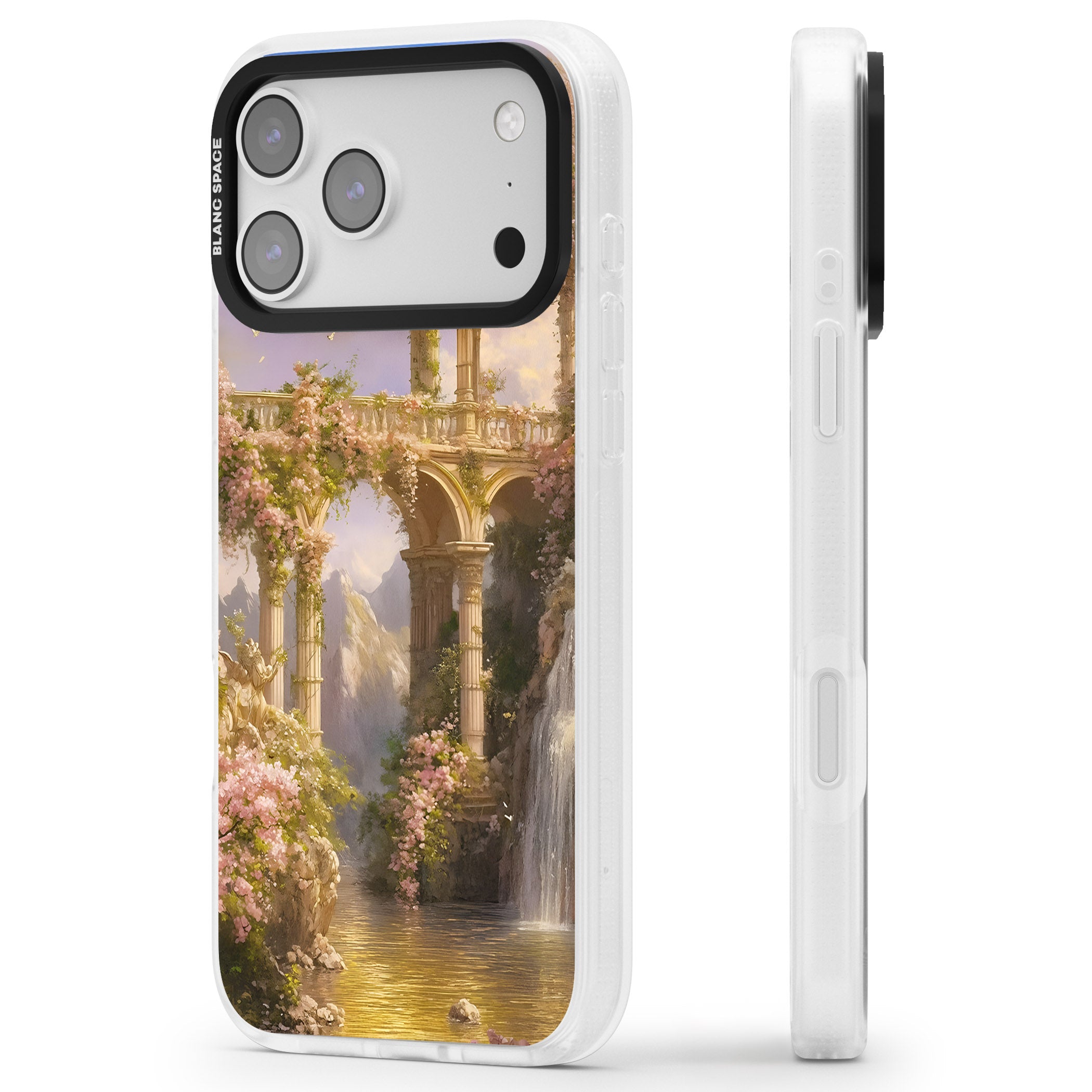 Castle River iPhone 17 Pro Impact Air Clear Phone Case Side Profile