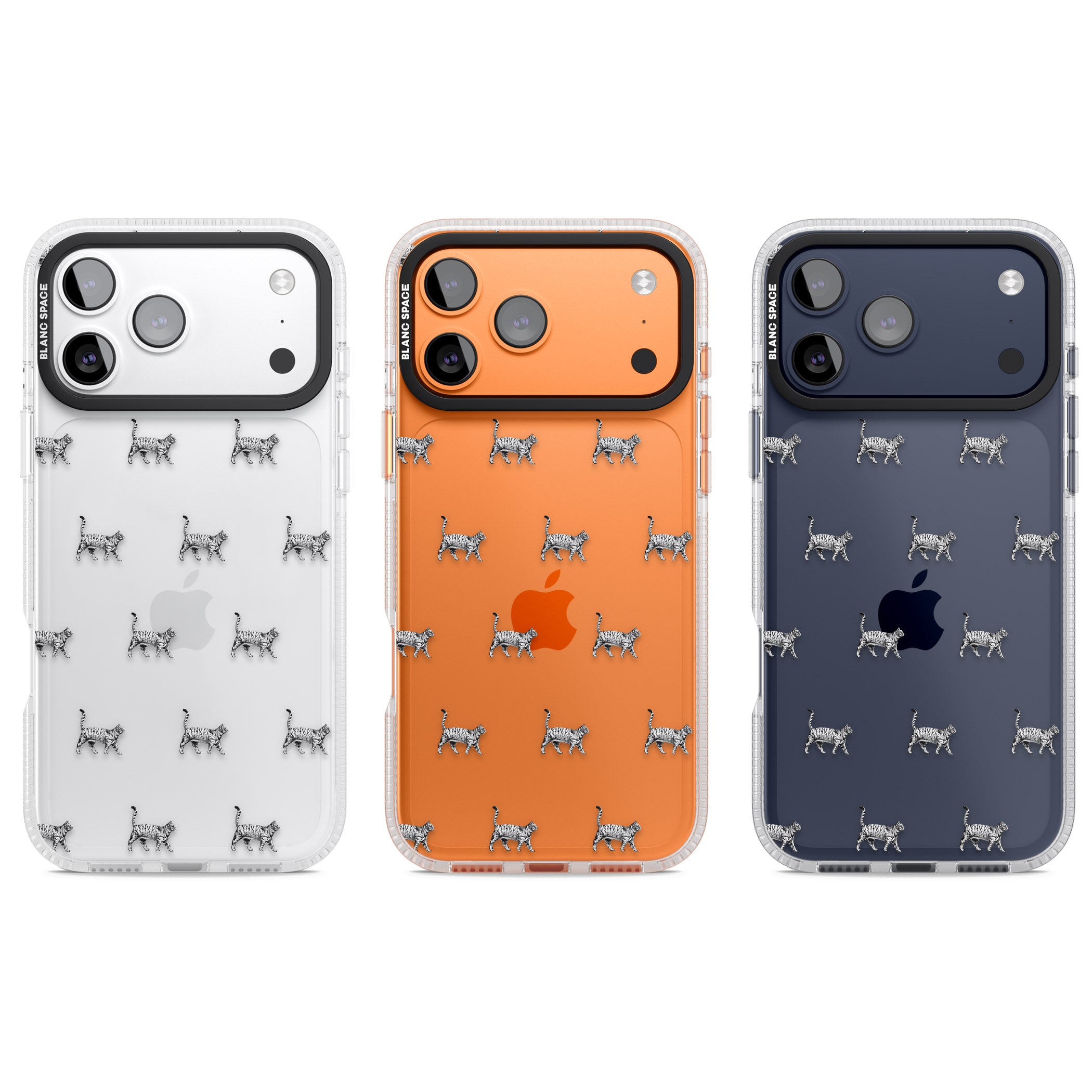 British Shorthair Cat Pattern iPhone 17 Pro Impact Air Clear Phone Case APT Impact Protection