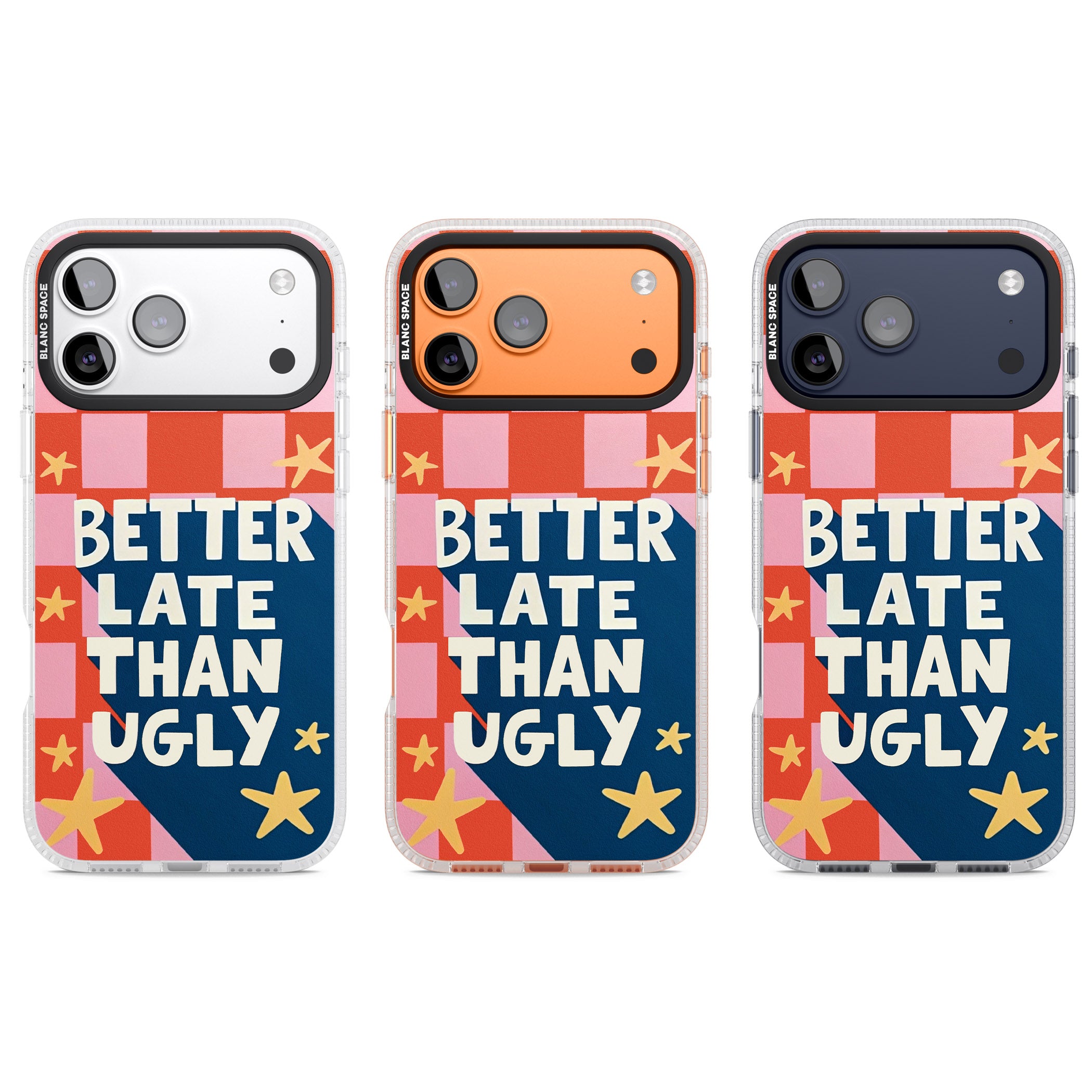 Better Late Than Ugly iPhone 17 Pro Impact Air Clear Phone Case APT Impact Protection