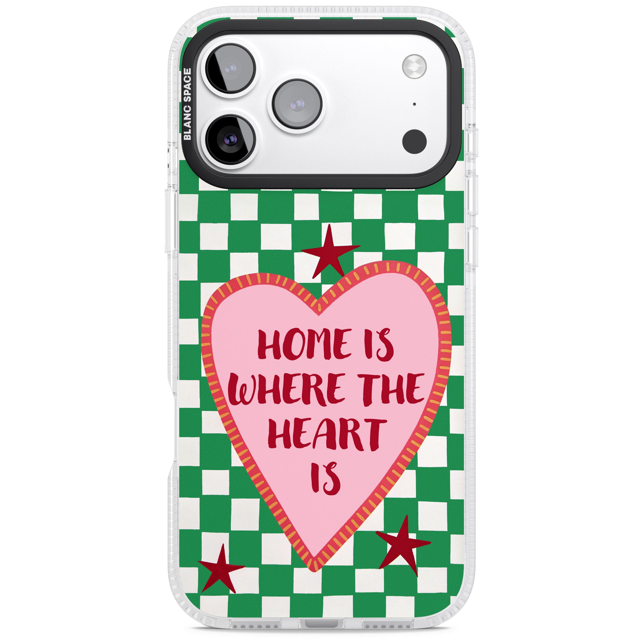 Home Is Where The Heart Is iPhone 17 Pro Impact Air Clear Phone Case