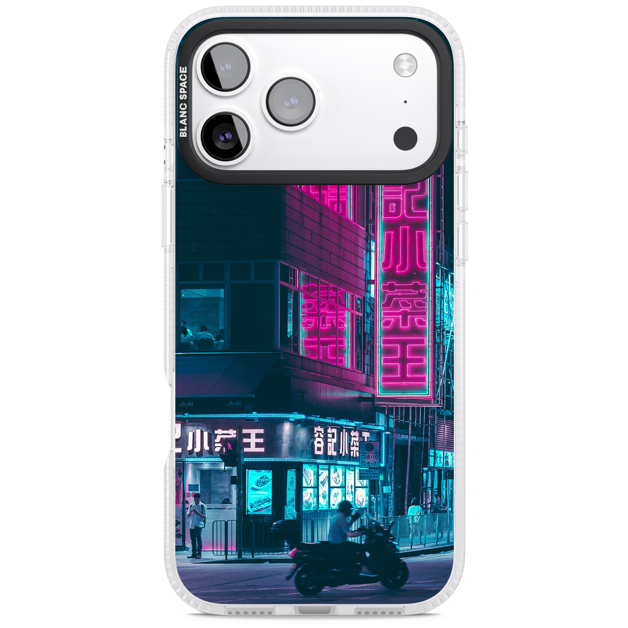 Neon City Ride iPhone 17 Pro Impact Air Clear Phone Case