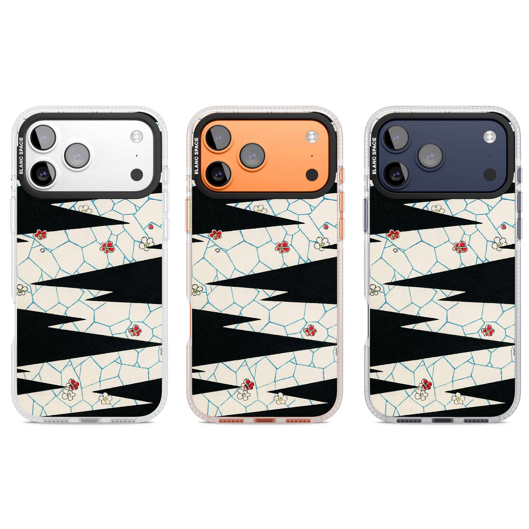 Japanese Flowers By Bijutsu Sekai iPhone 17 Pro Impact Air Clear Phone Case APT Impact Protection
